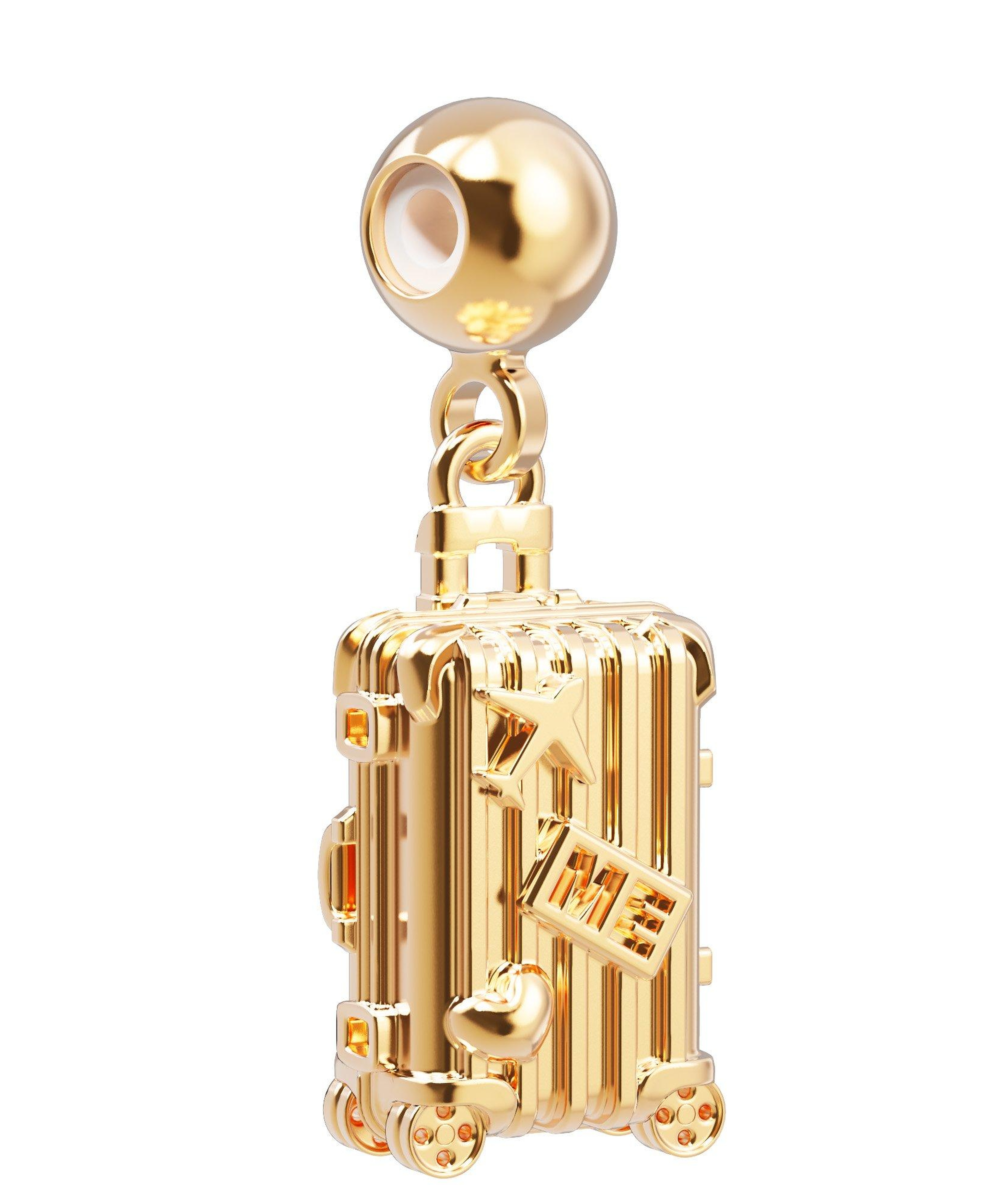 Chocli 18 Ayar Altın Kaplama Charm - Valiz