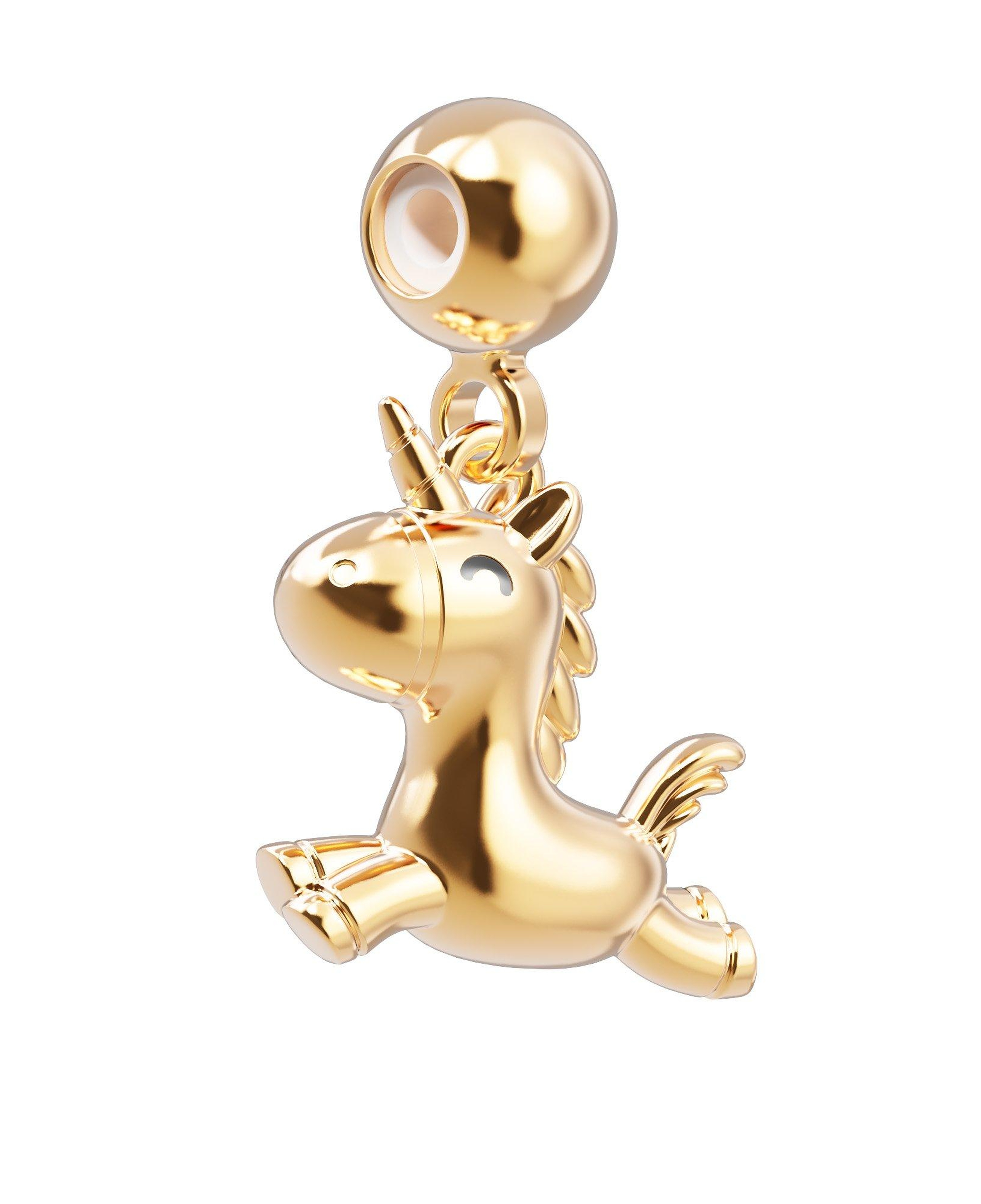 Chocli 18 Ayar Altın Kaplama Charm - Unicorn