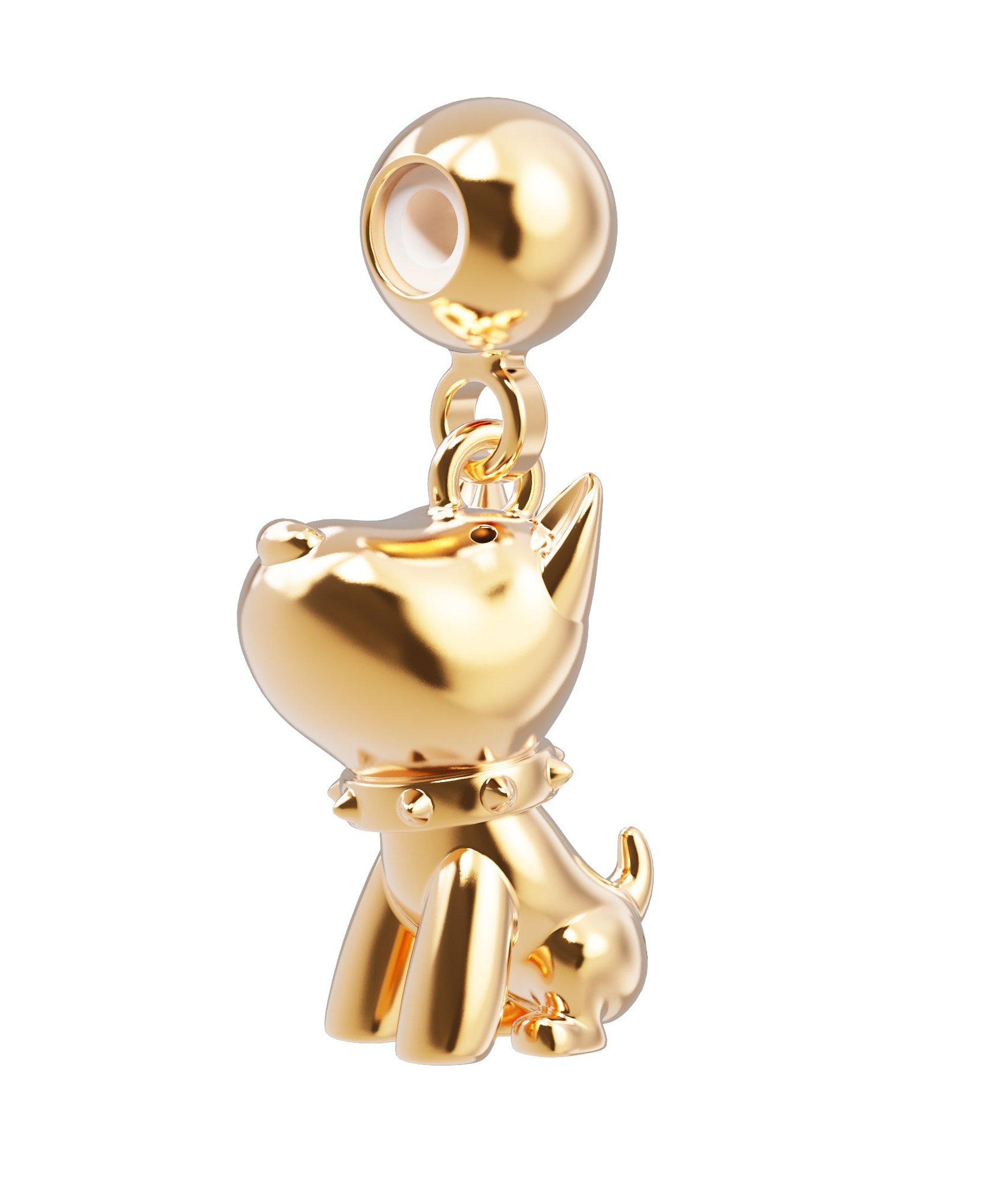 Chocli 18 Ayar Altın Kaplama Charm - Köpek