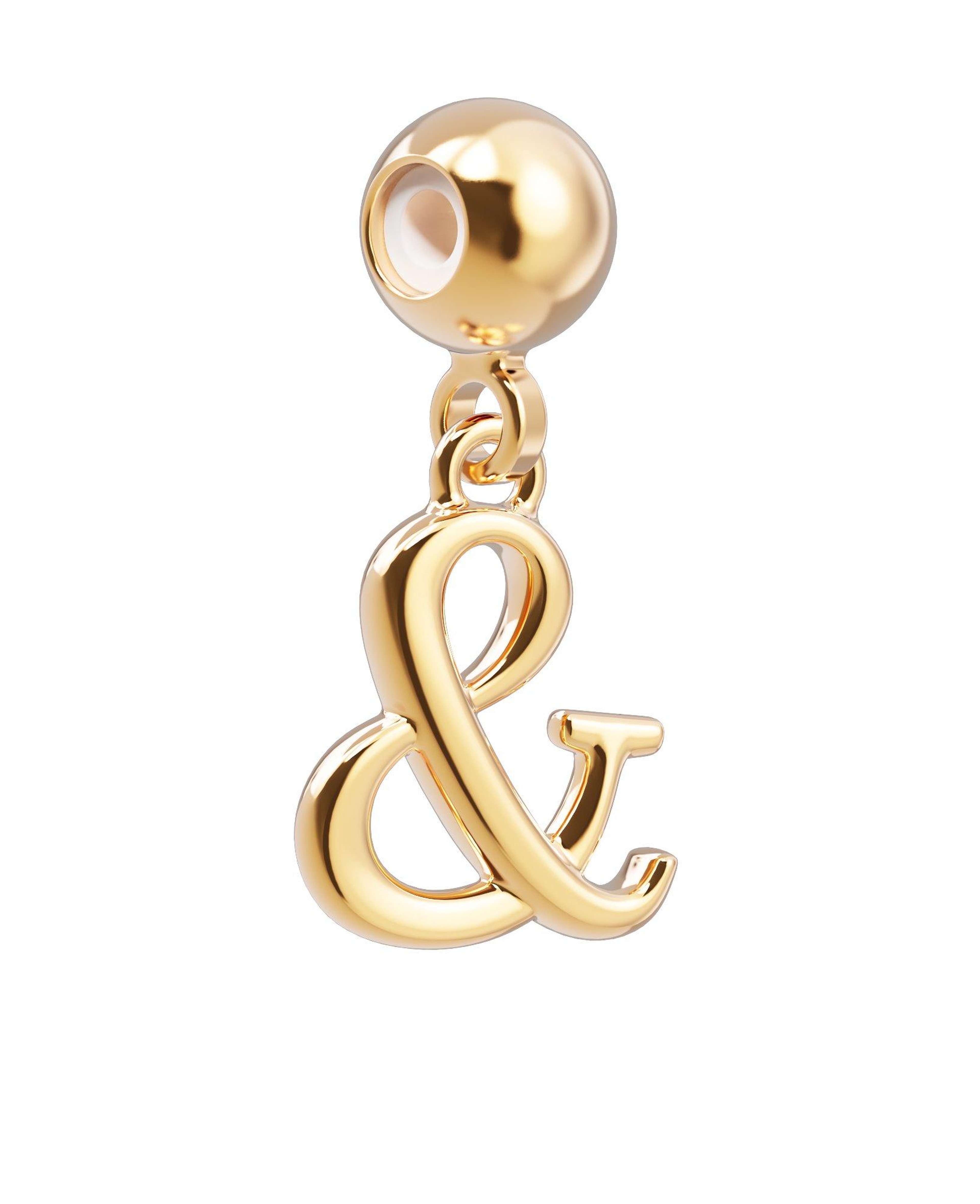 Chocli 18 Ayar Altın Kaplama Charm - &-sign -