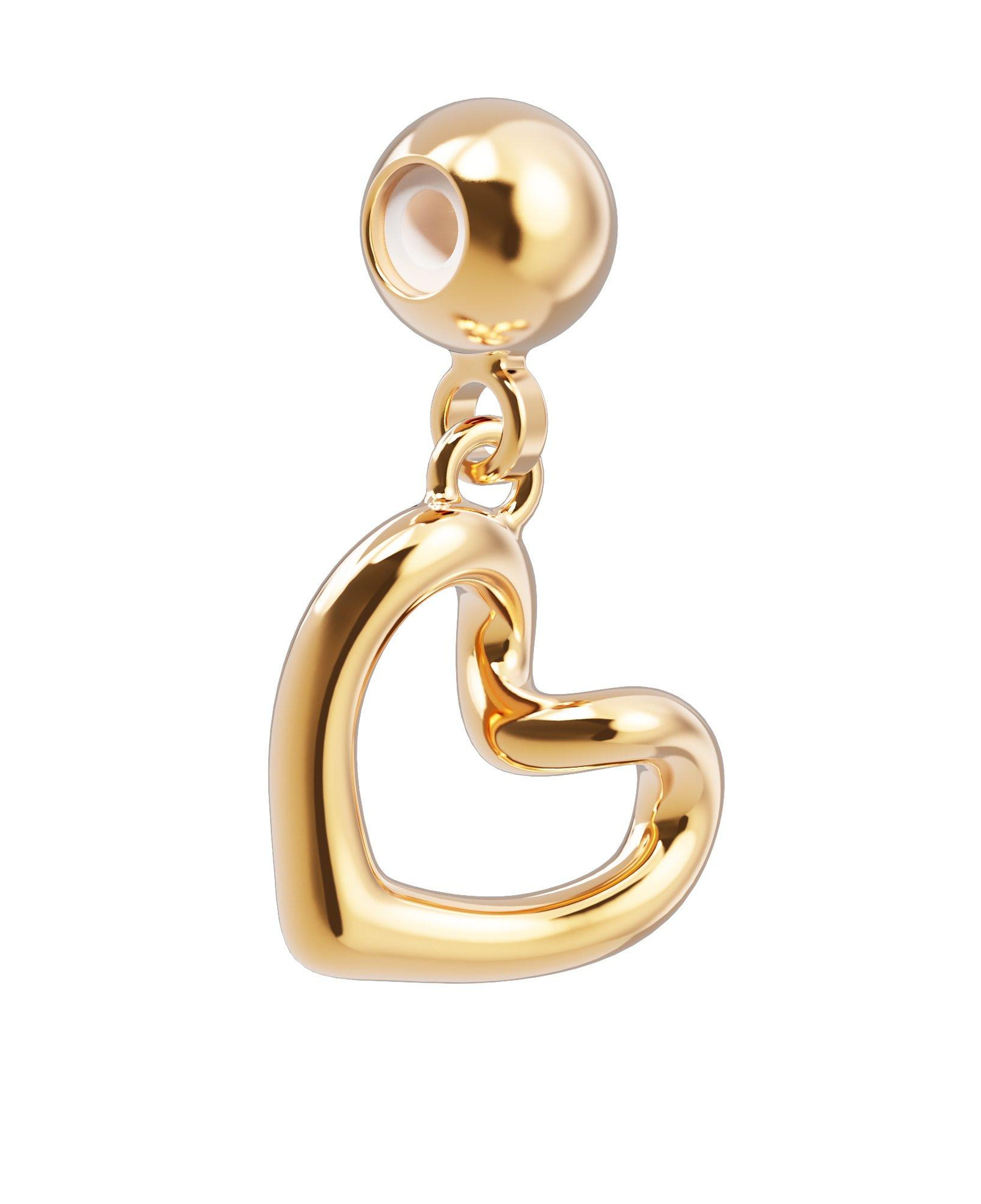 Chocli 18 Ayar Altın Kaplama Charm - Heart