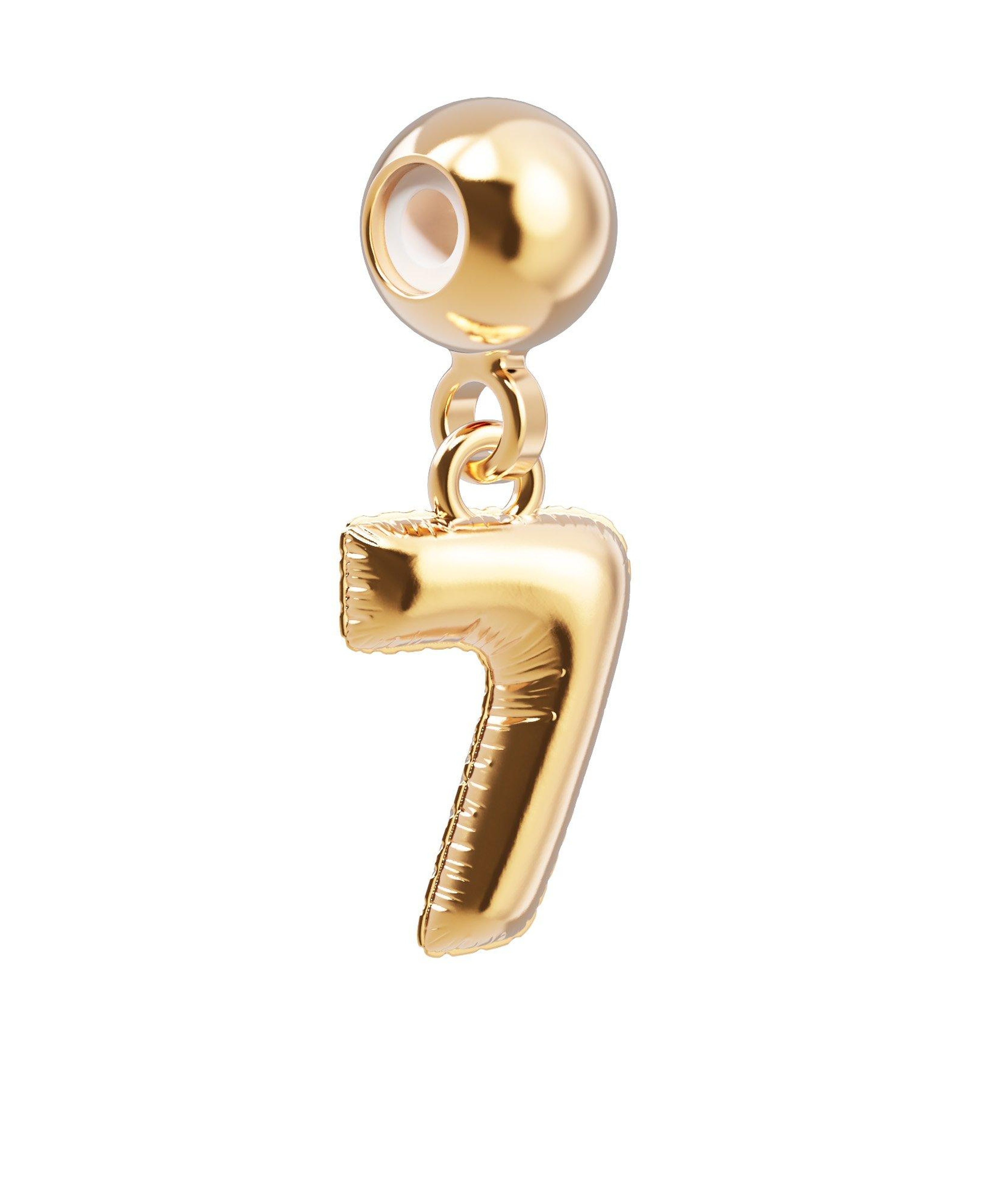 Chocli 18 Ayar Altın Kaplama Charm Rakam - 7 Yedi