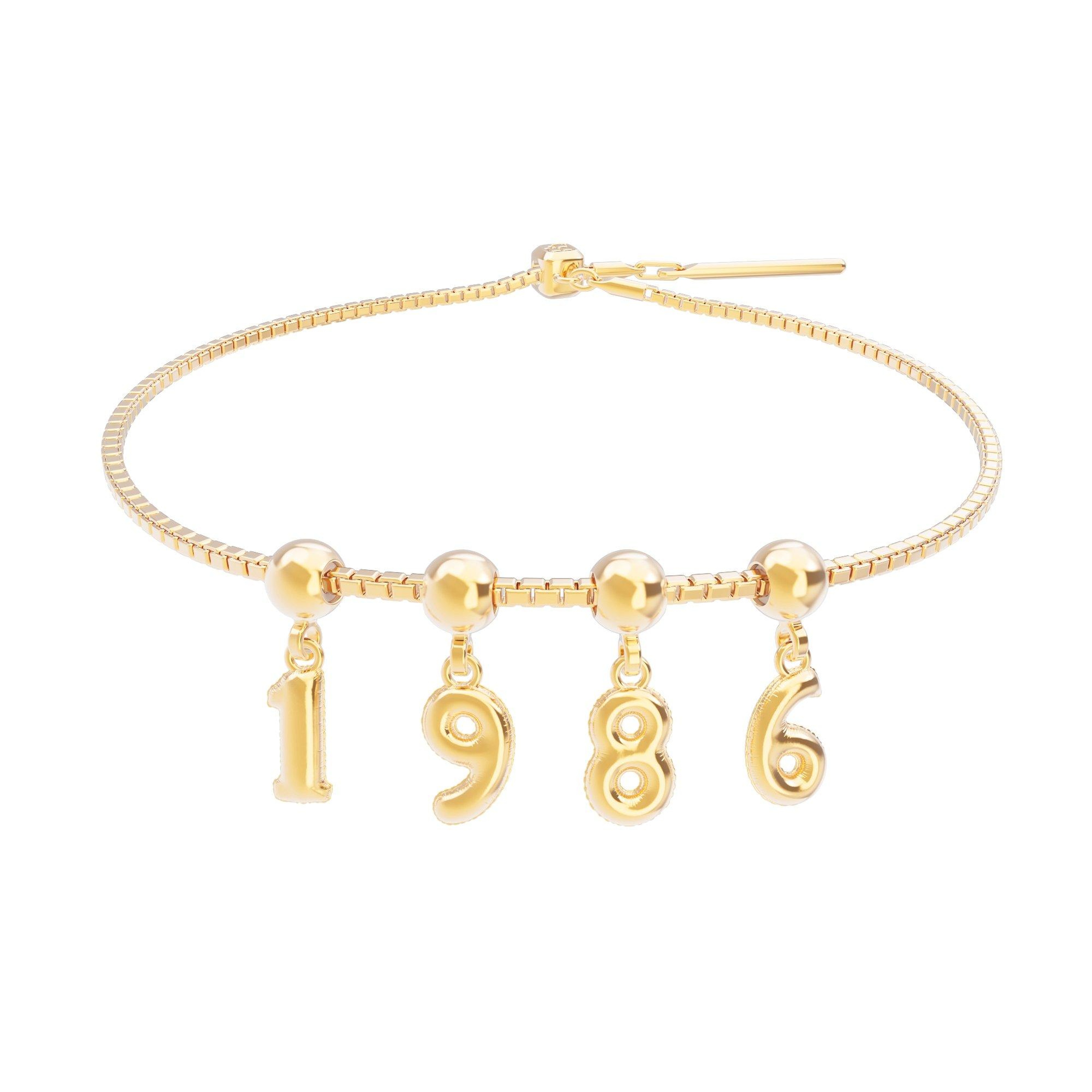 Chocli 18 Ayar Altın Kaplama Charm Rakam - 5 Beş