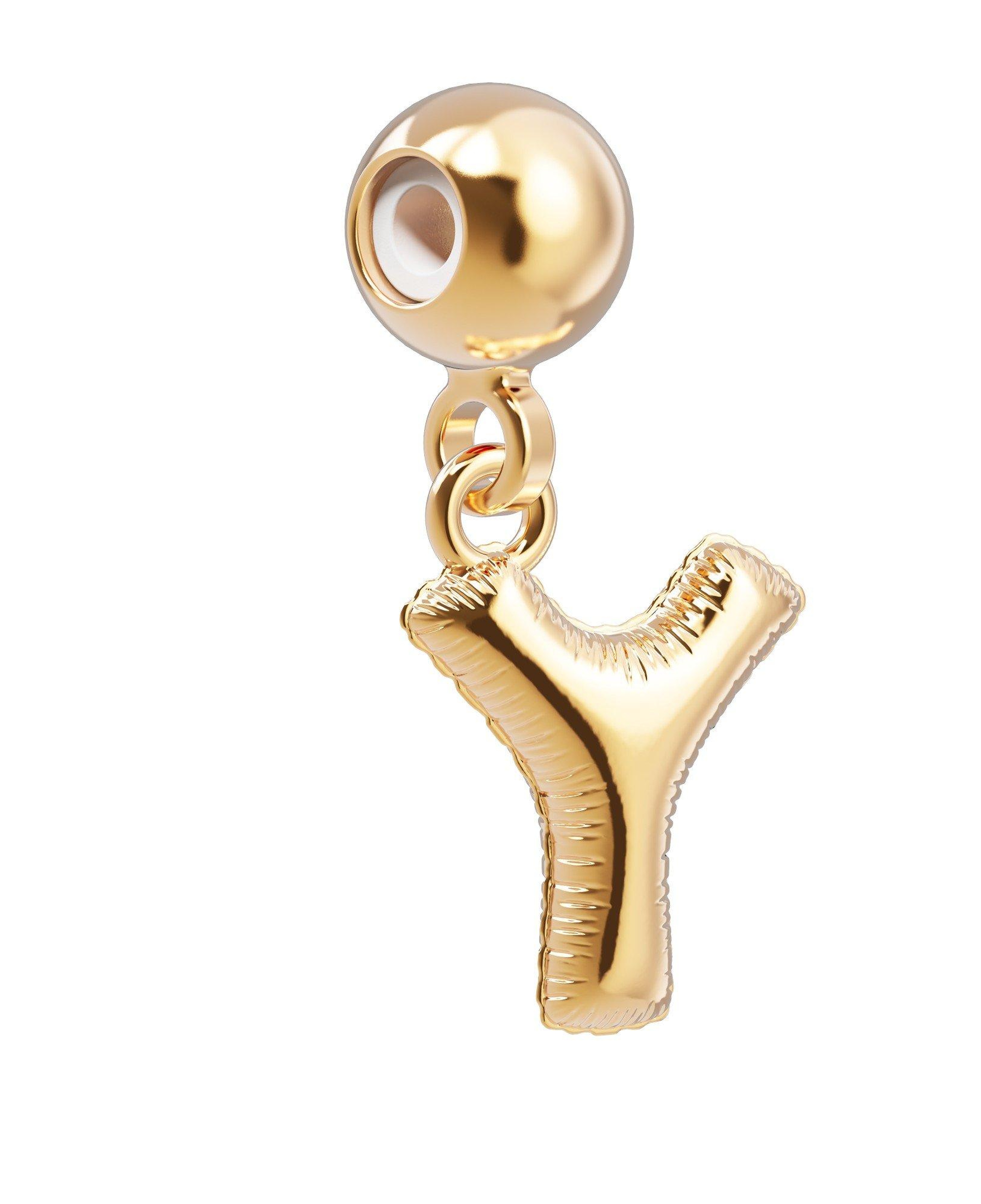 Chocli 18 Ayar Altın Kaplama Charm Harf - Y