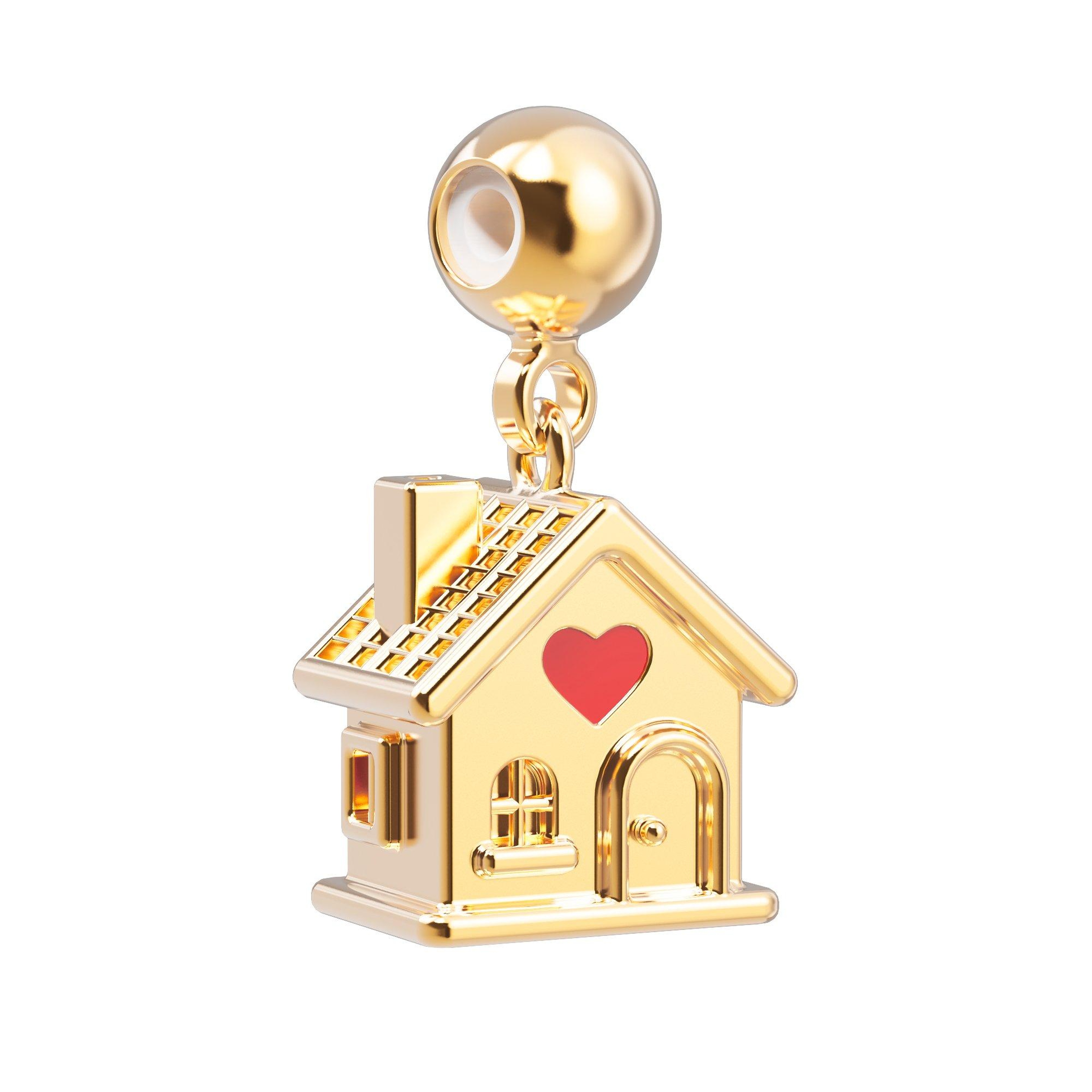 Chocli 18 Ayar Altın Kaplama Charm - Ev