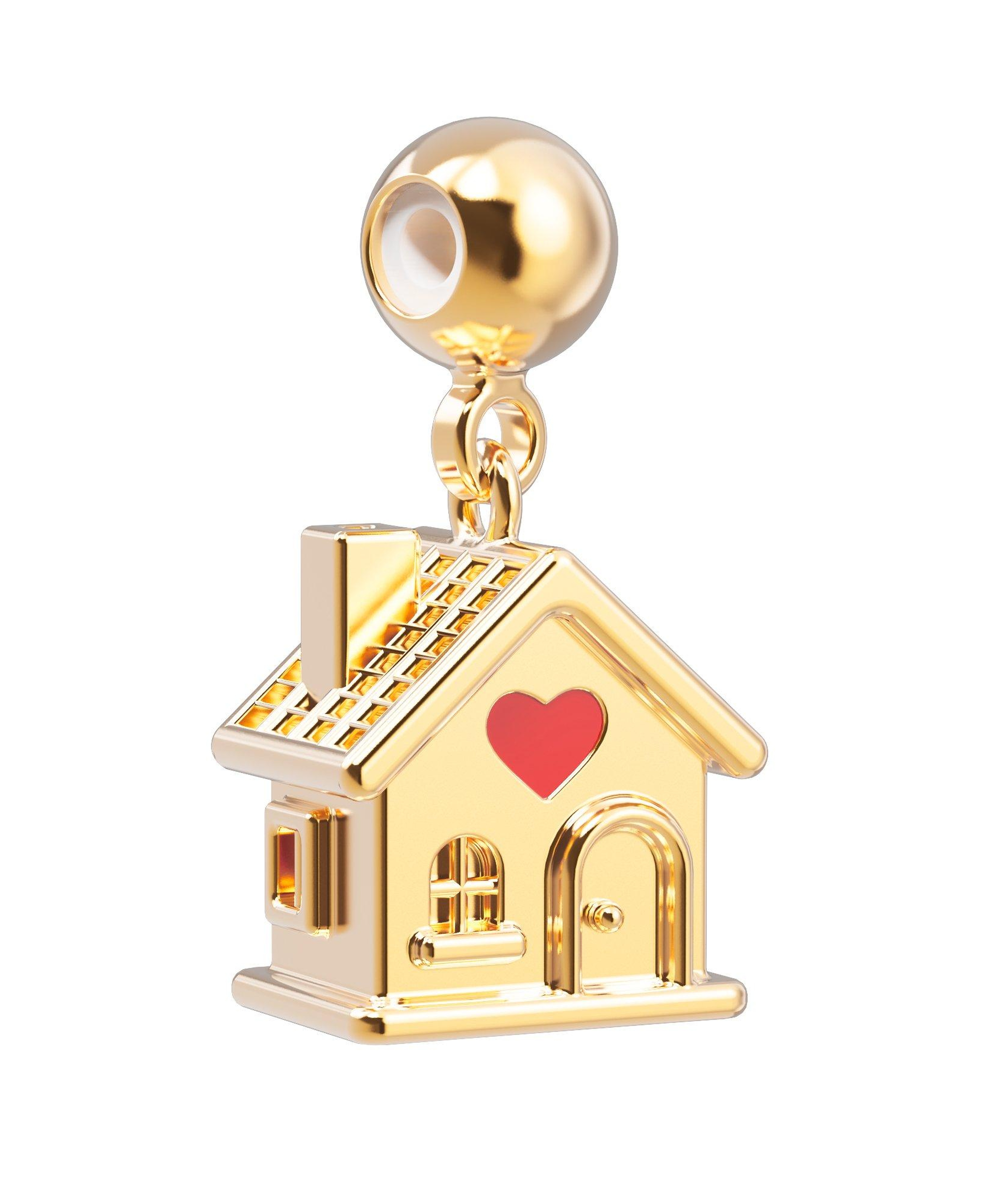 Chocli 18 Ayar Altın Kaplama Charm - Ev