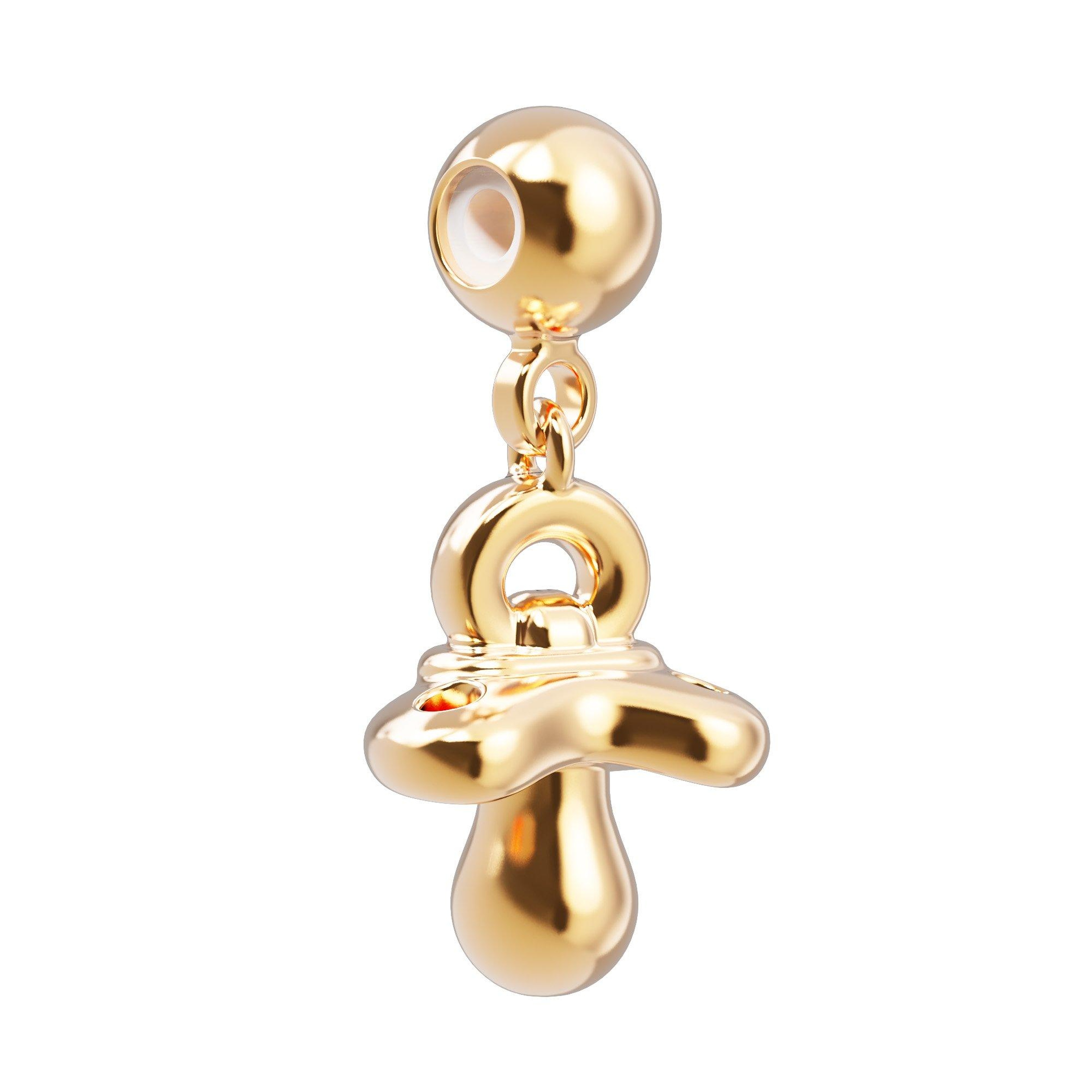 Chocli 18 Ayar Altın Kaplama Charm - Emzik