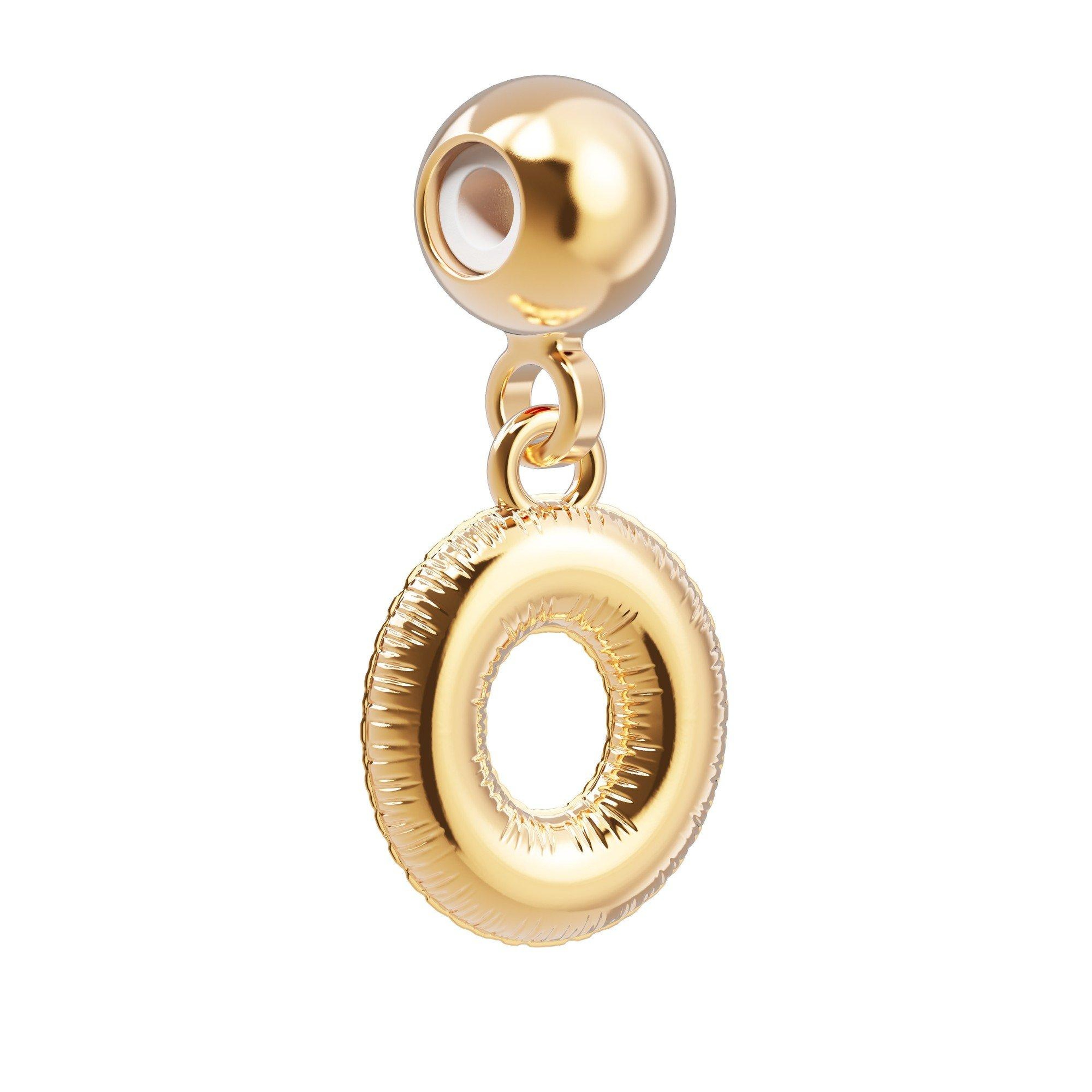 Chocli 18 Ayar Altın Kaplama Charm Harf - O