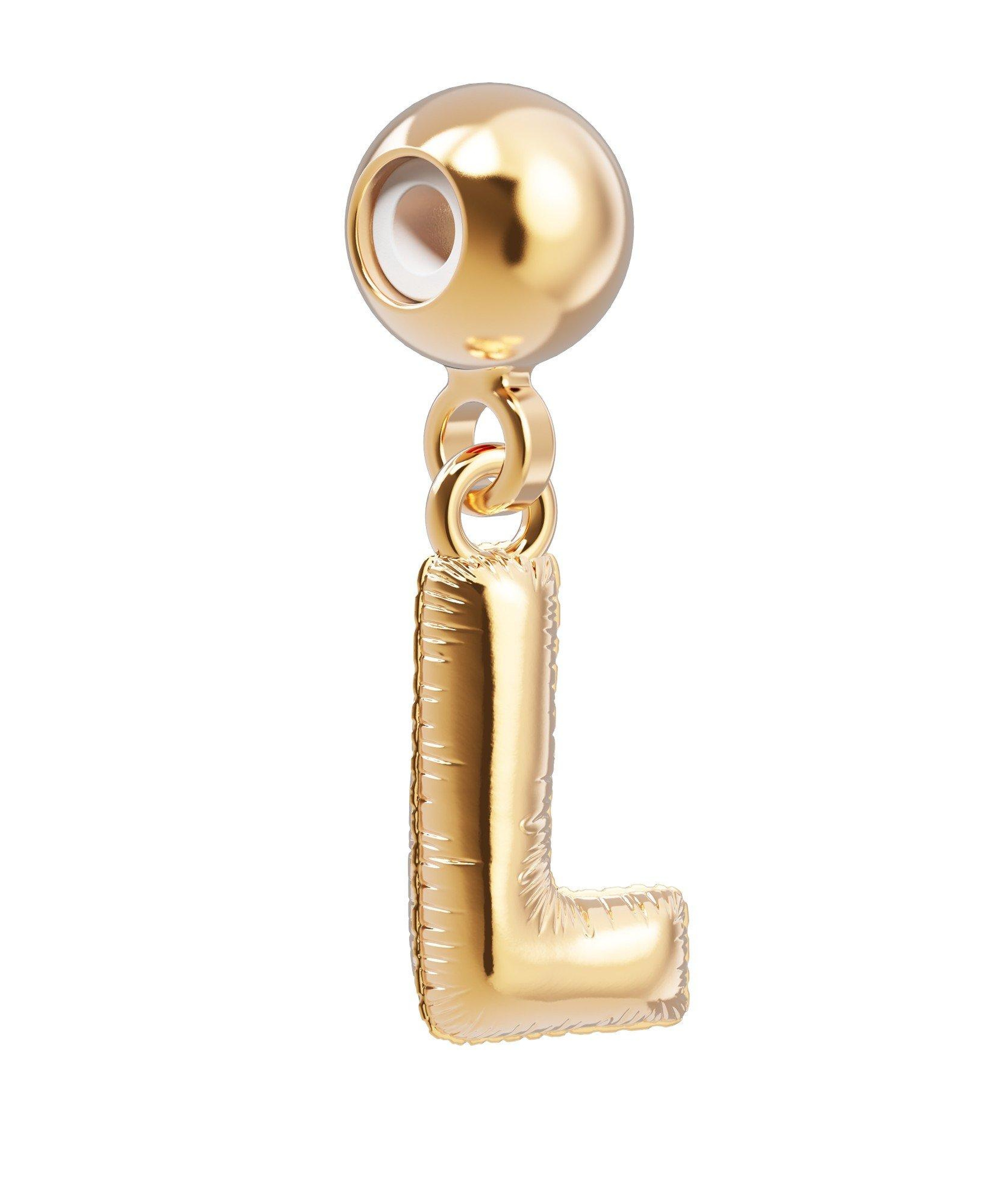 Chocli 18 Ayar Altın Kaplama Charm Harf - L