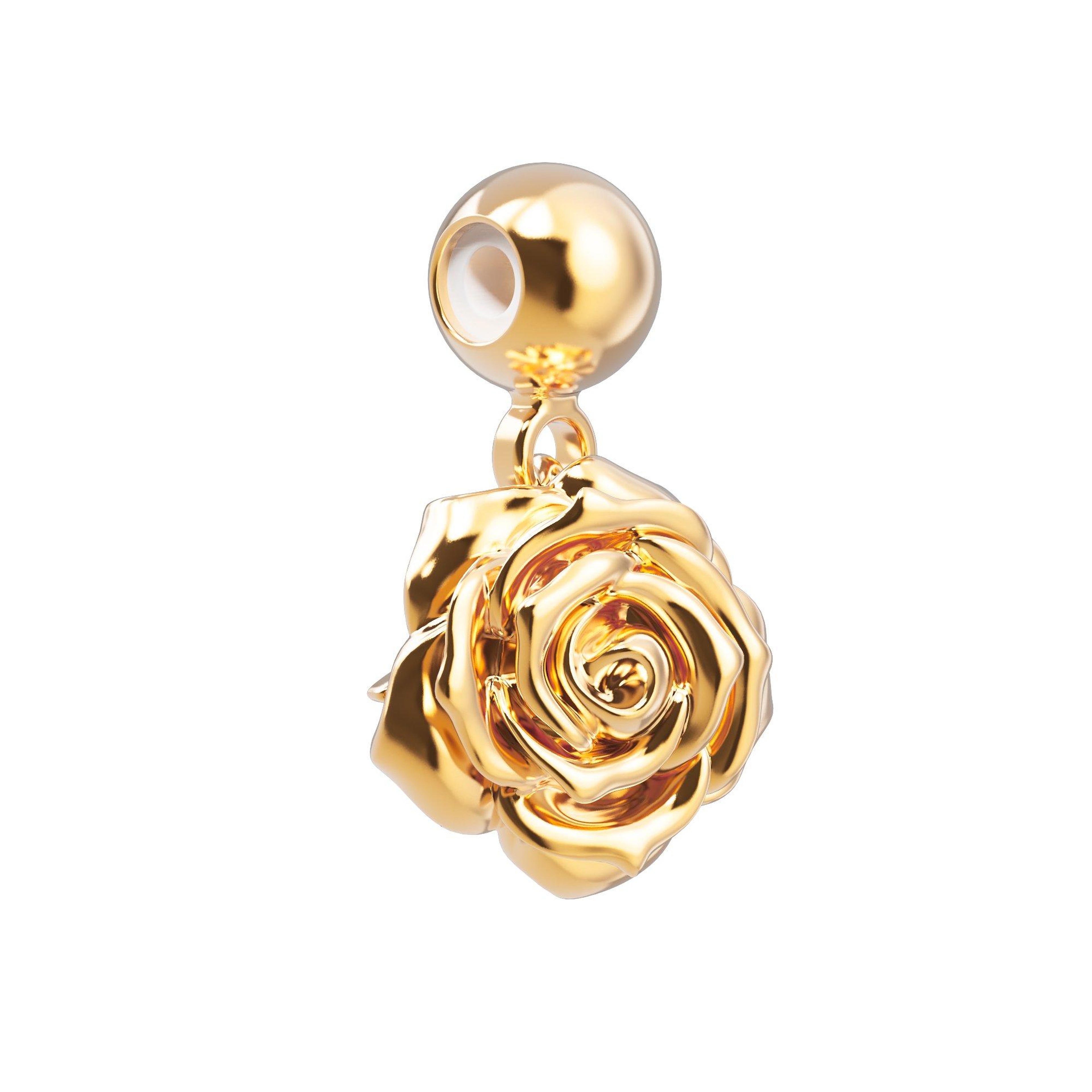 Chocli 18 Ayar Altın Kaplama Charm -  Rose