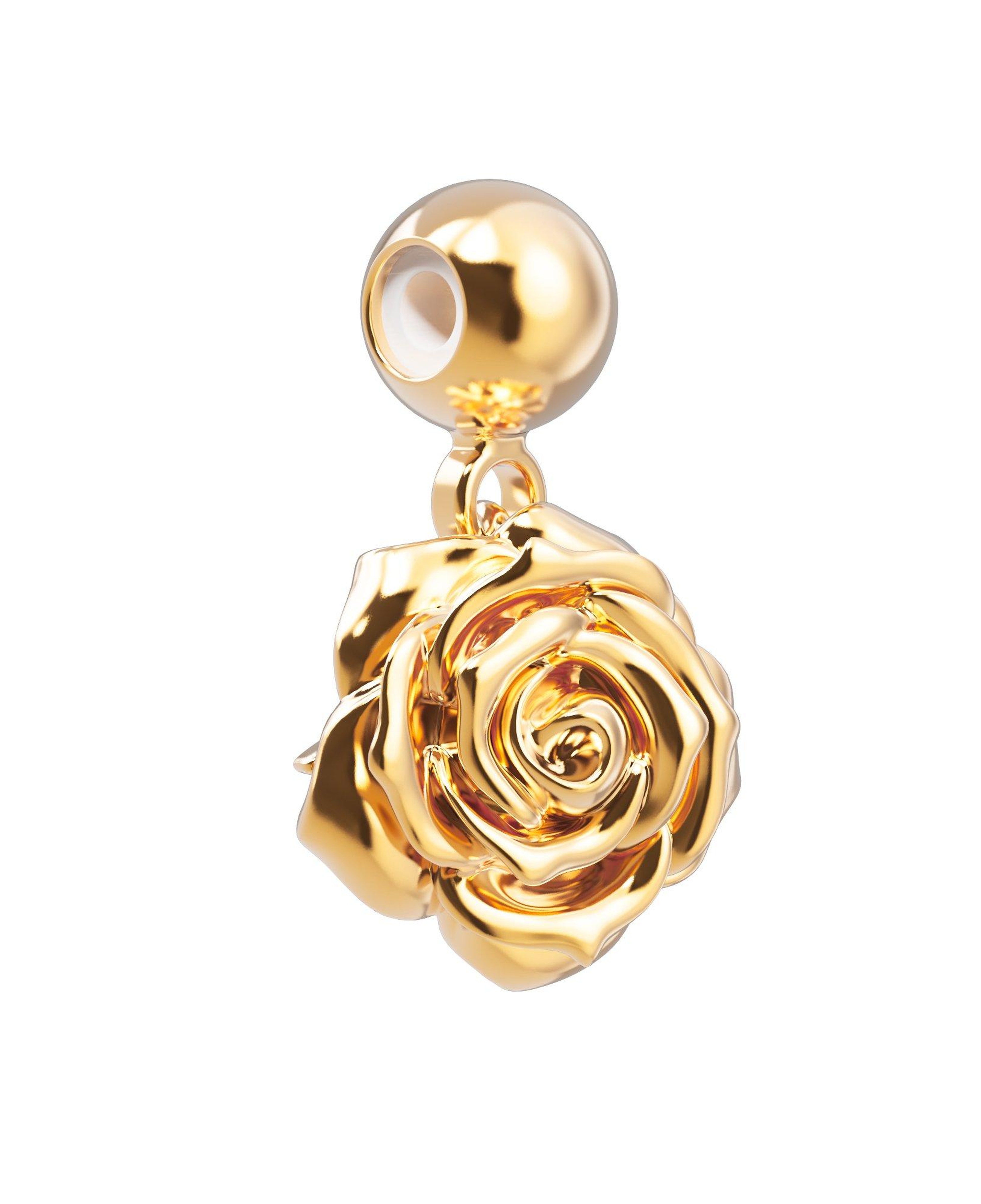 Chocli 18 Ayar Altın Kaplama Charm -  Rose
