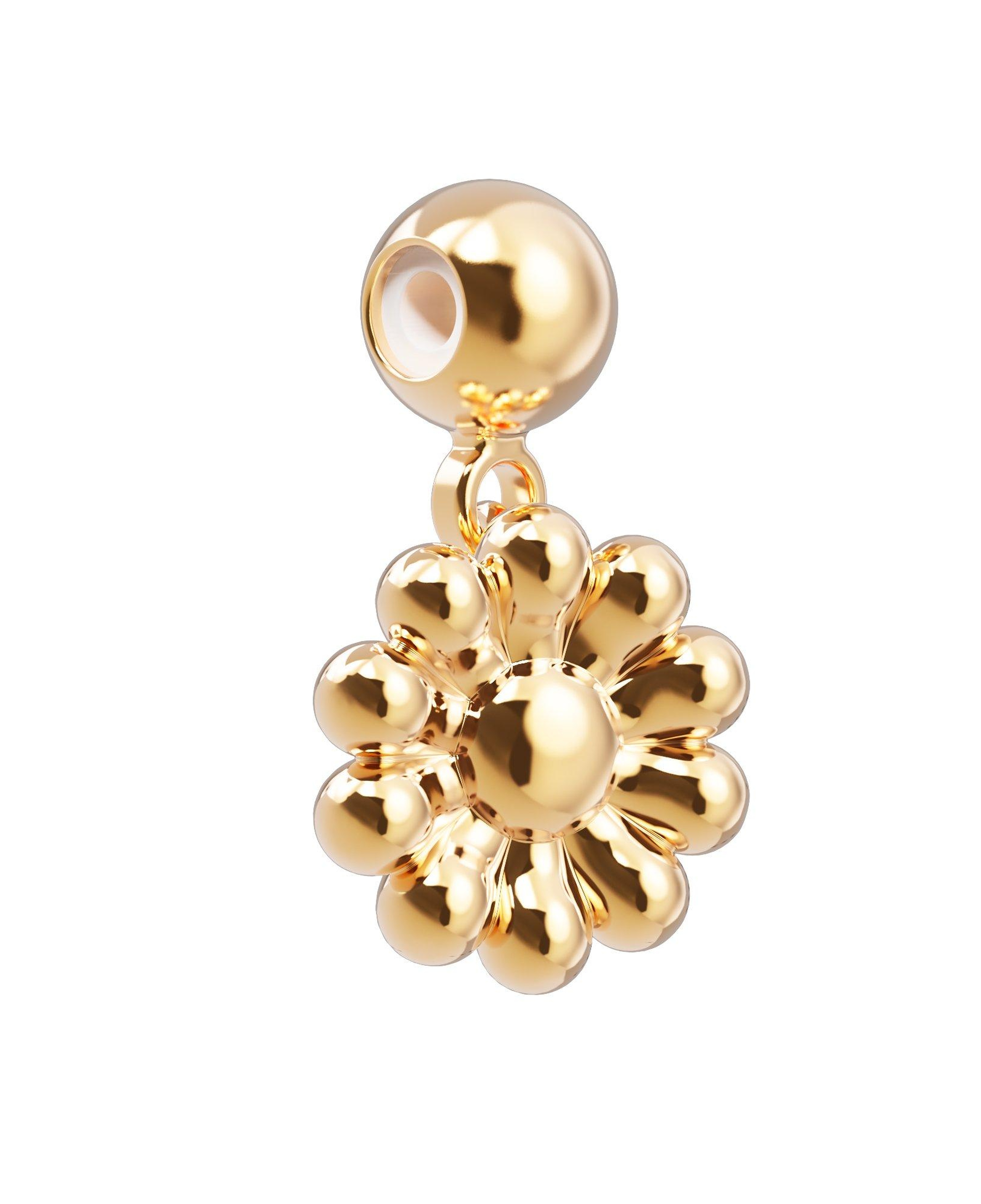 Chocli 18 Ayar Altın Kaplama Charm -  Papatya