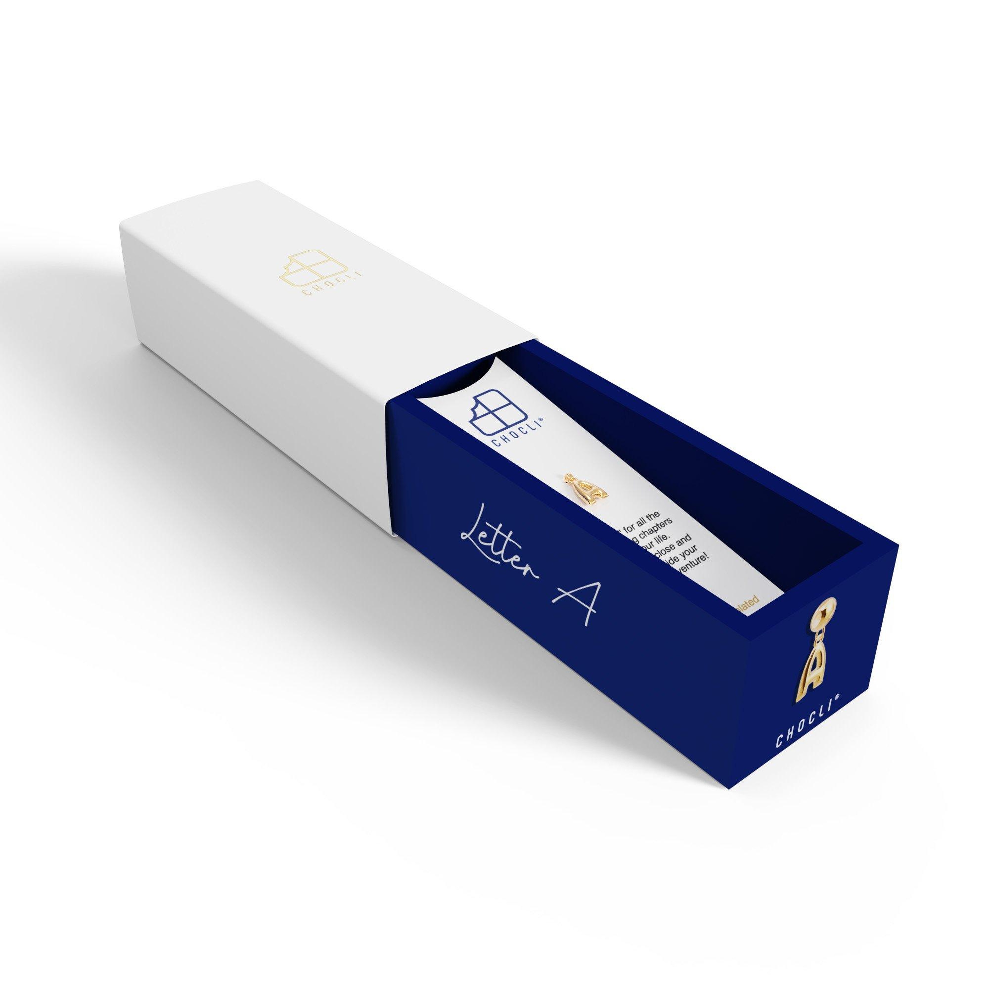 Chocli 18 Ayar Altın Kaplama Charm Harf - A