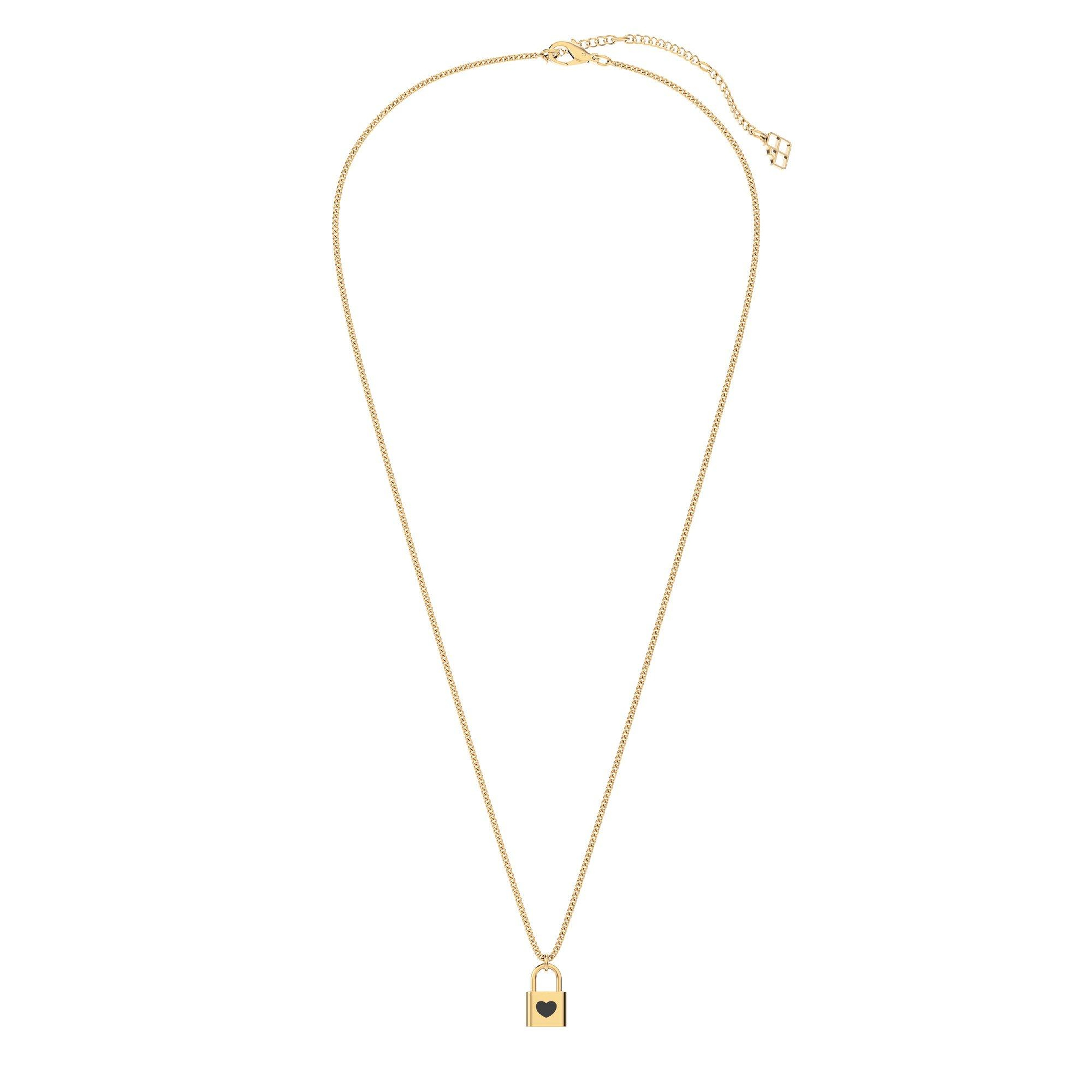 Chocli 18 Ayar Altın Kaplama Kilit Kolye