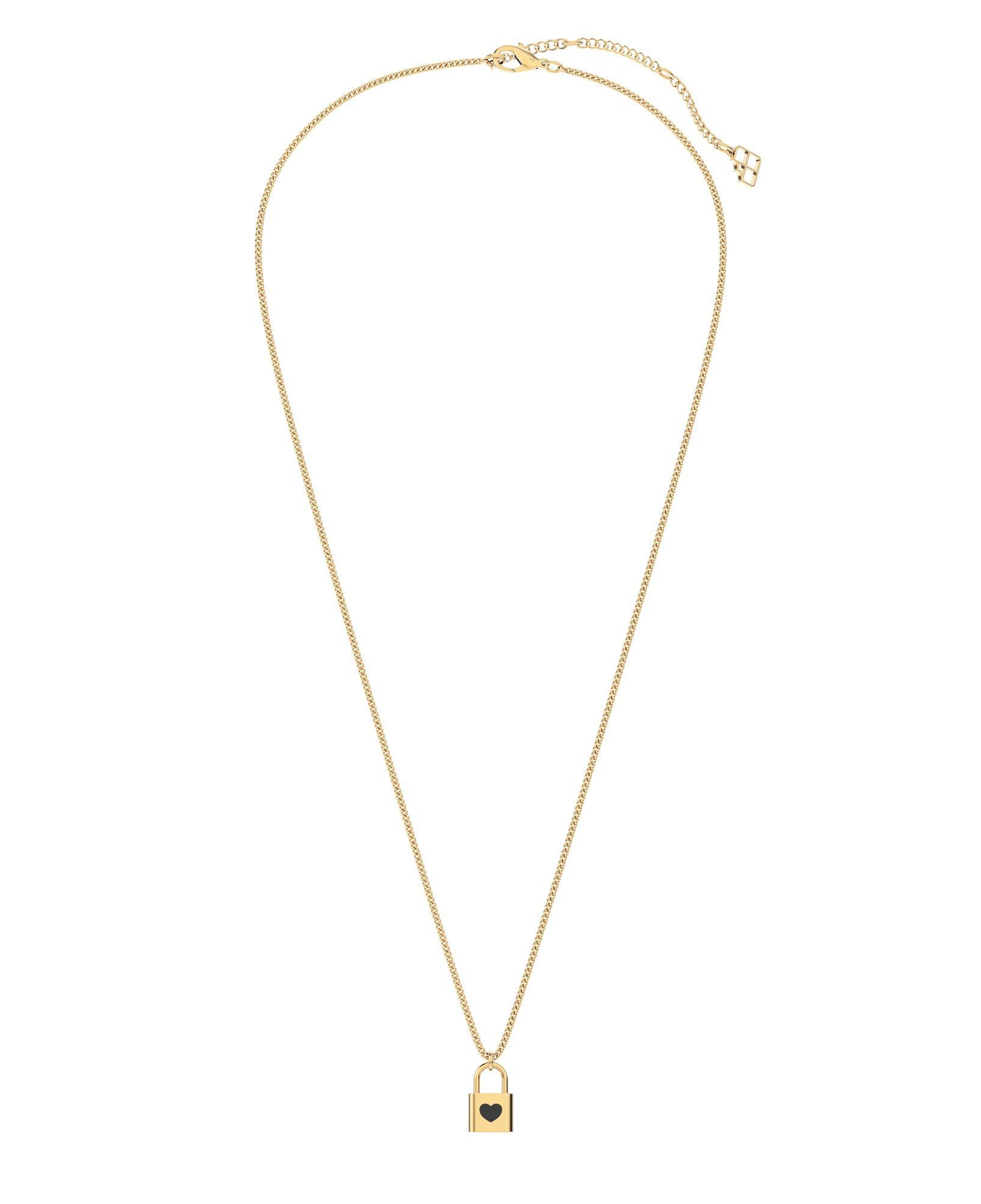 Chocli 18 Ayar Altın Kaplama Kilit Kolye