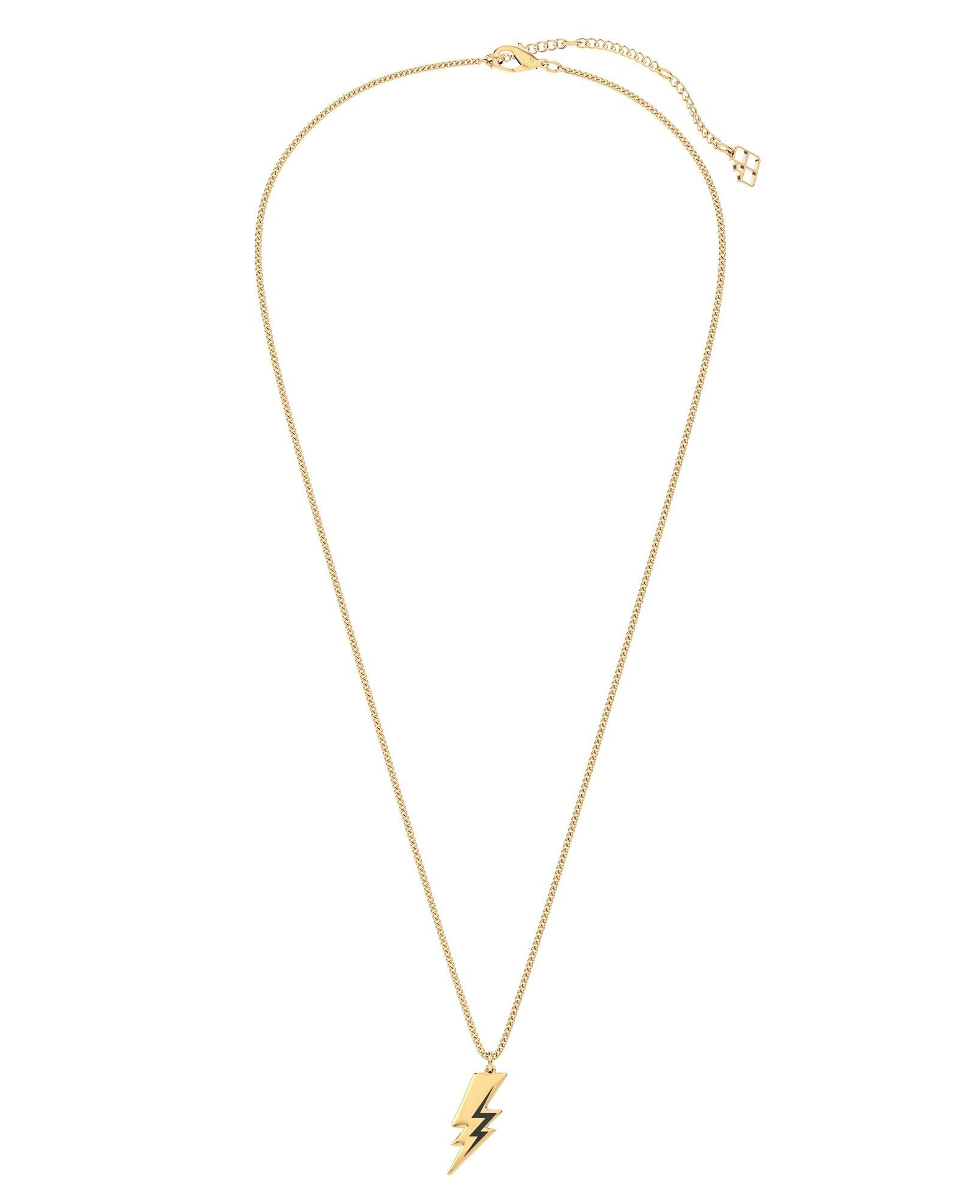 Chocli 18 Ayar Altın Kaplama Şimşek Kolye