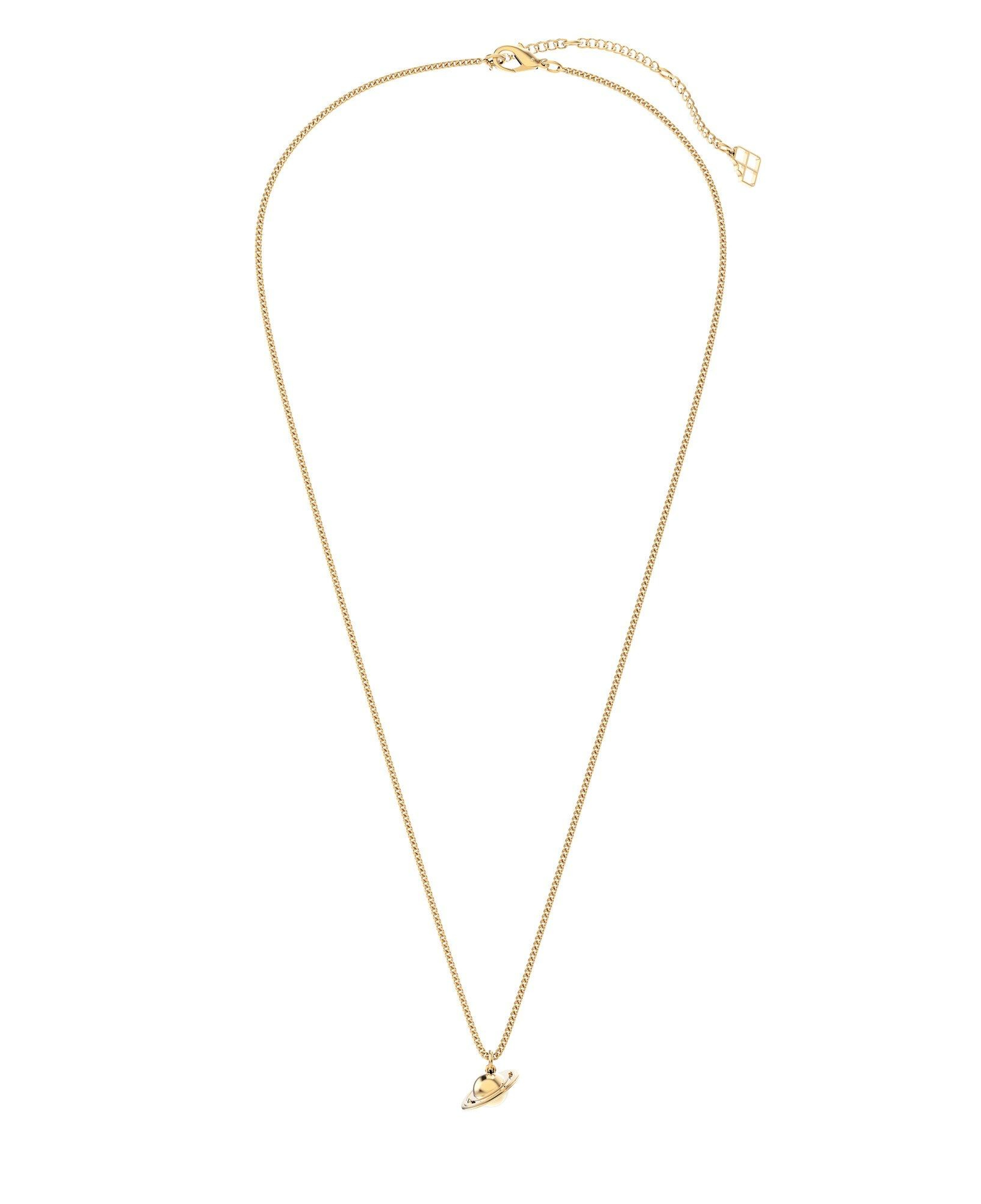 Chocli 18 Ayar Altın Kaplama Satürn Kolye