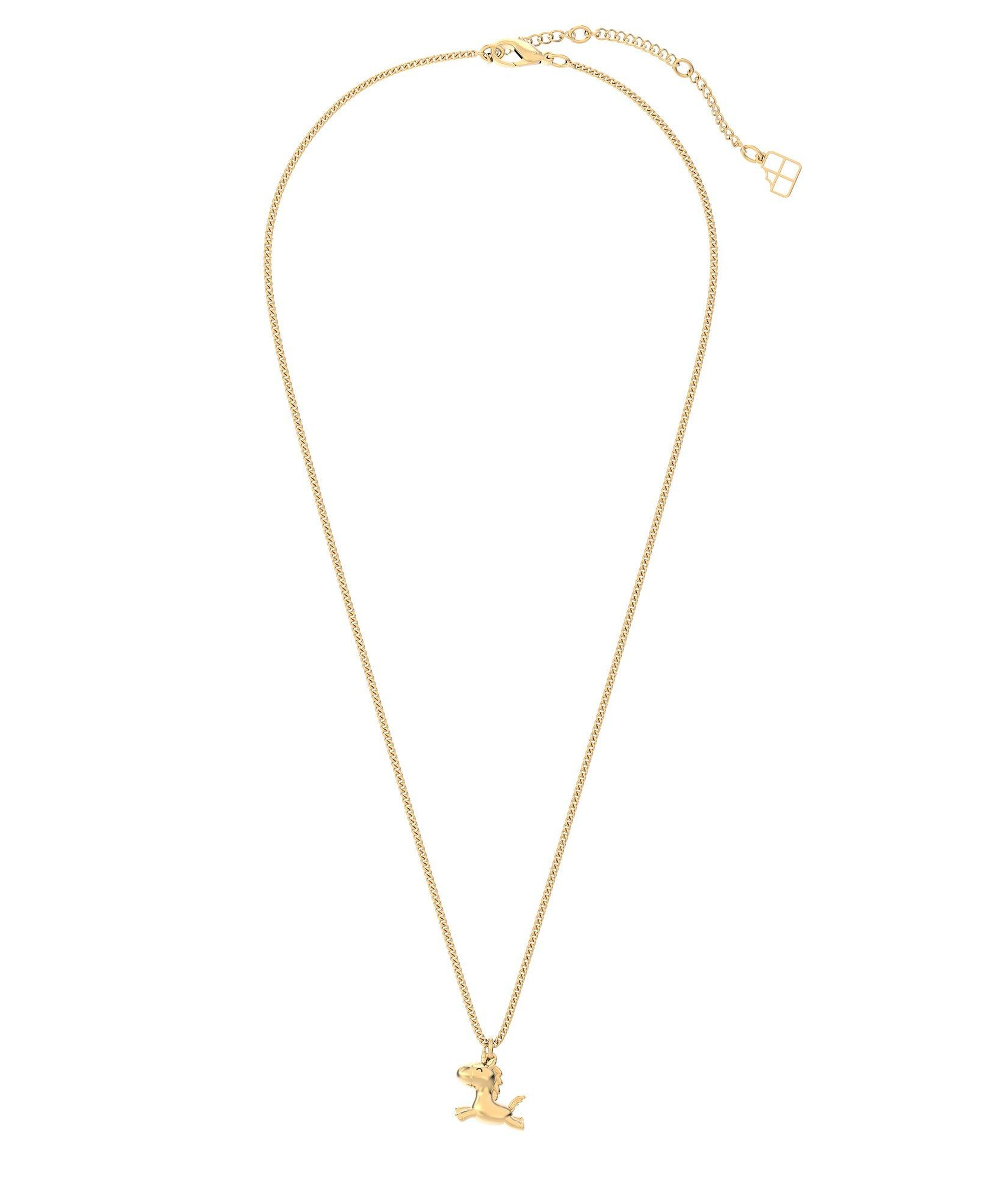 Chocli 18 Ayar Altın Kaplama Uçan Unicorn Kolye