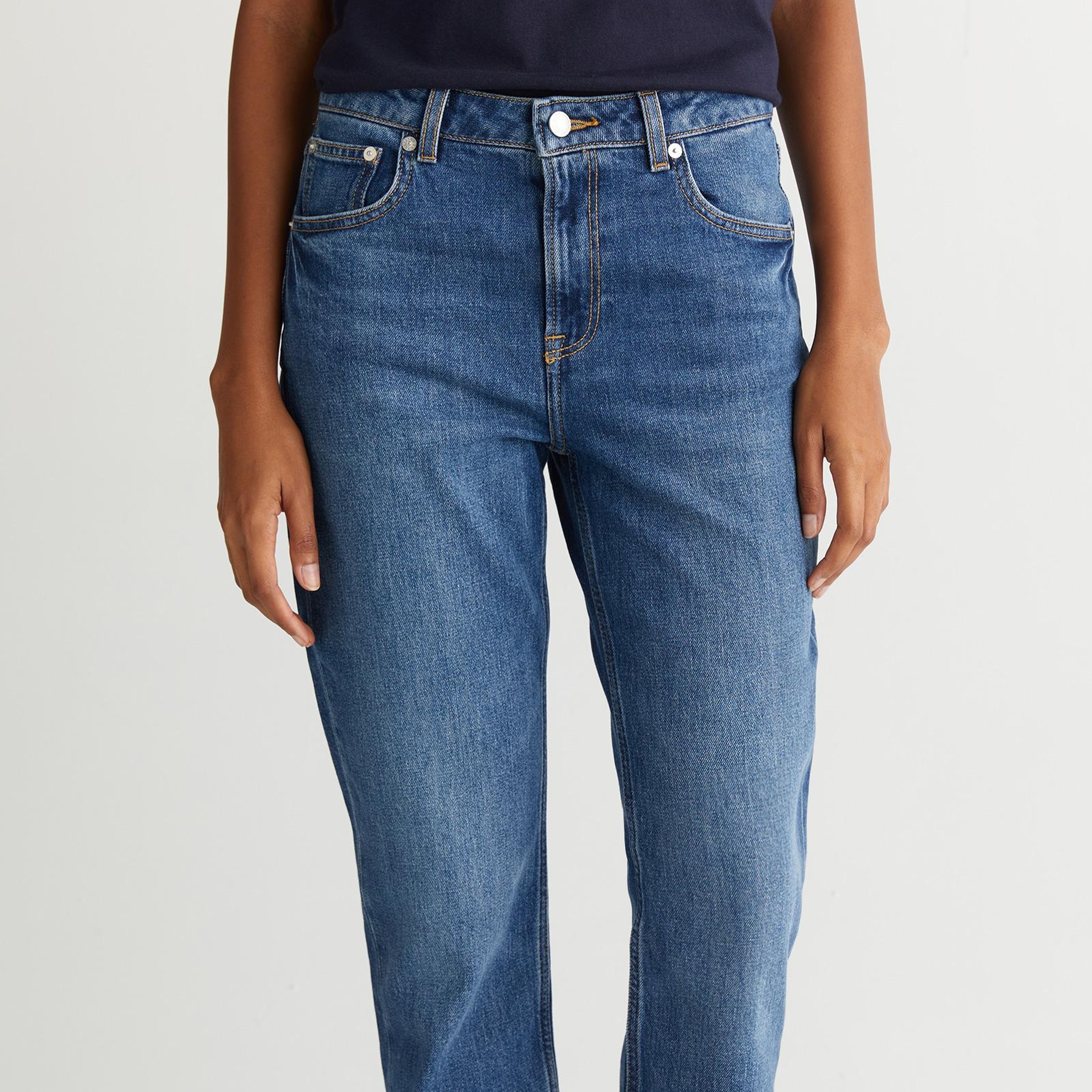 GANT Kadın Mavi Straight Fit Jean Pantolon