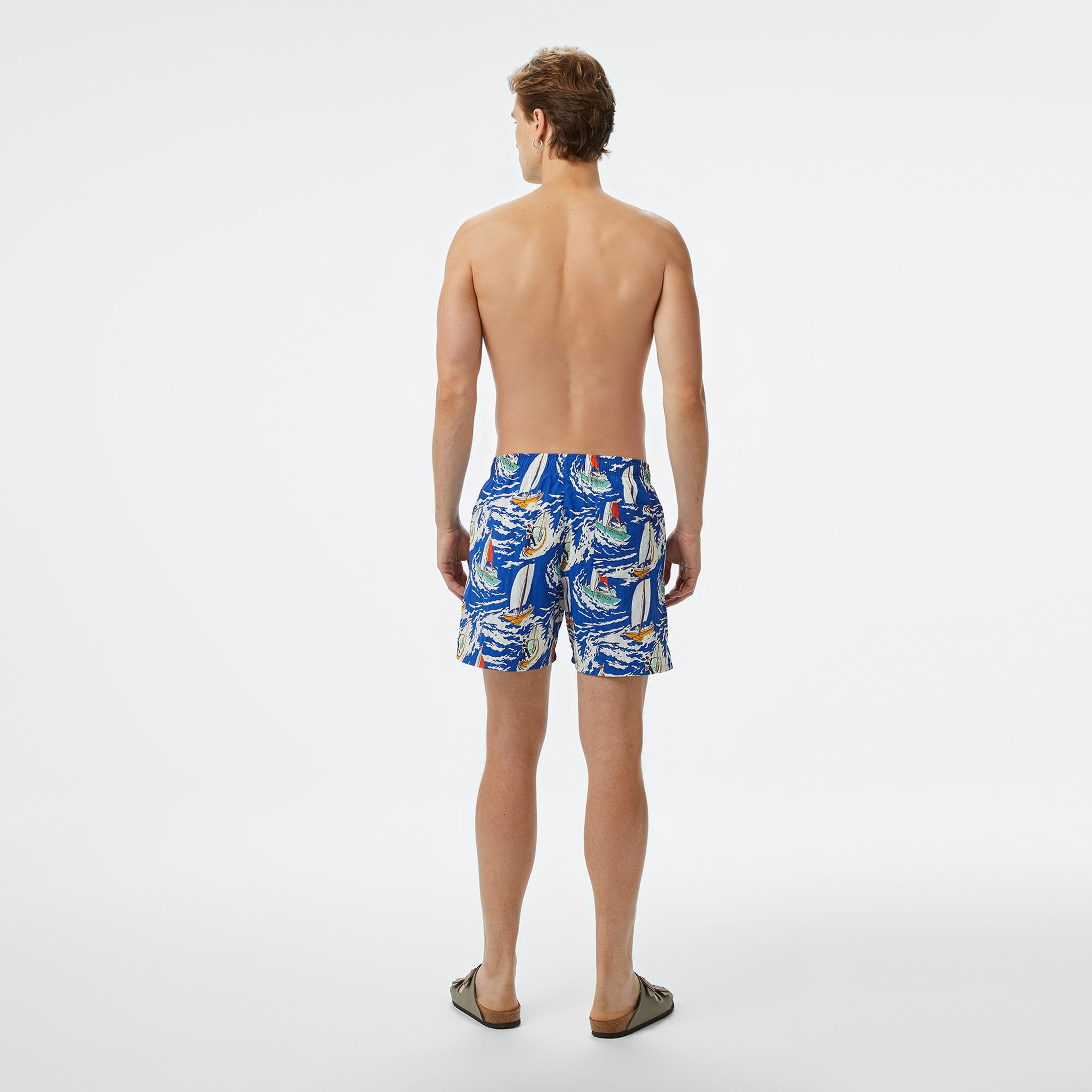 Tommy Hilfiger Regular Fit Cepli Erkek Mavi Deniz Şortu