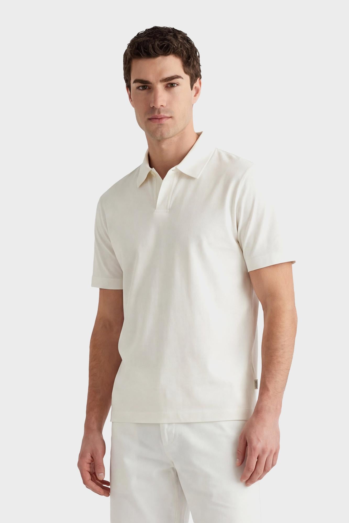 GANT Erkek Beyaz Regular Fit Polo Yaka T-Shirt