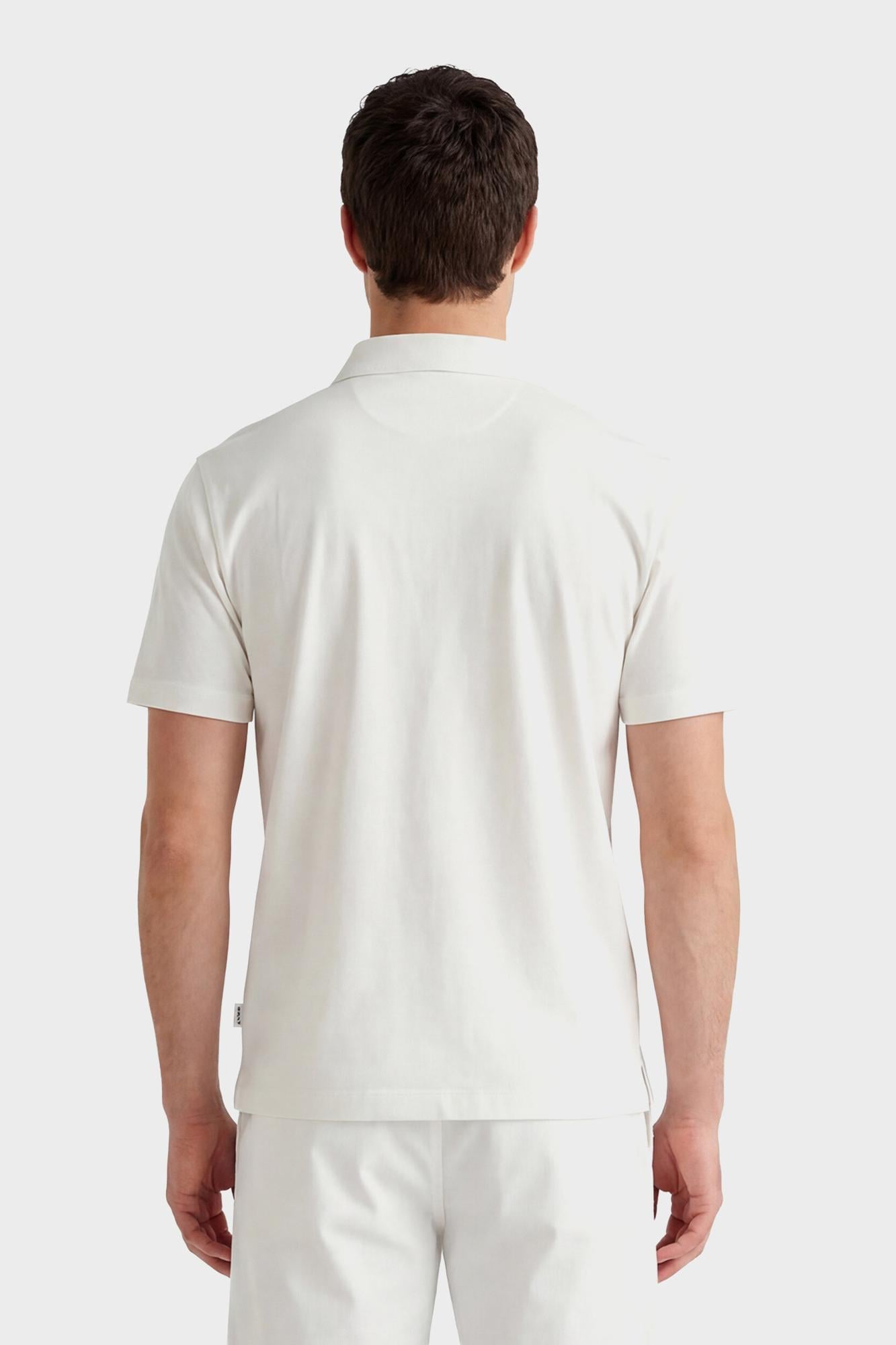 GANT Erkek Beyaz Regular Fit Polo Yaka T-Shirt