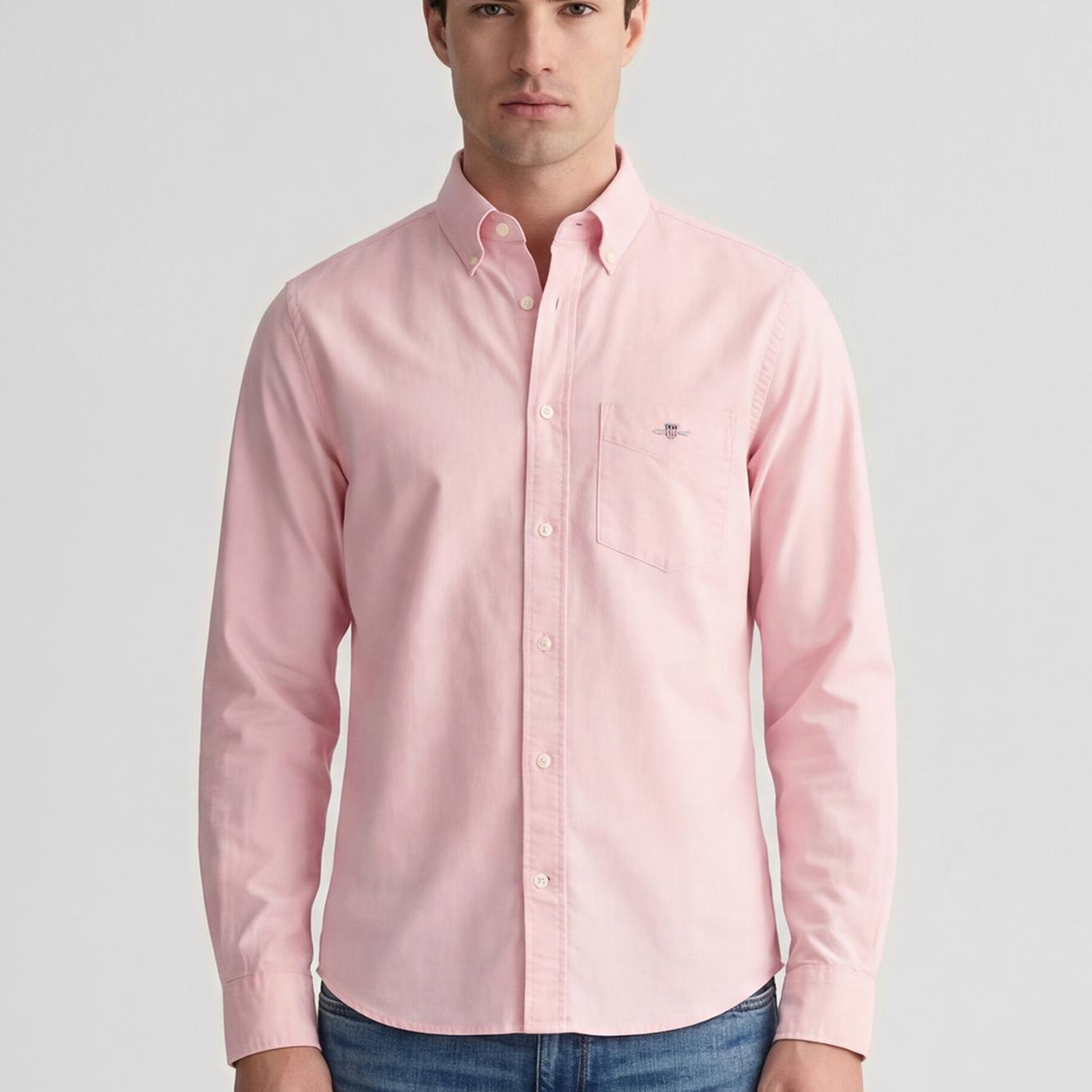 GANT Erkek Pembe Regular Fit Logolu Gömlek