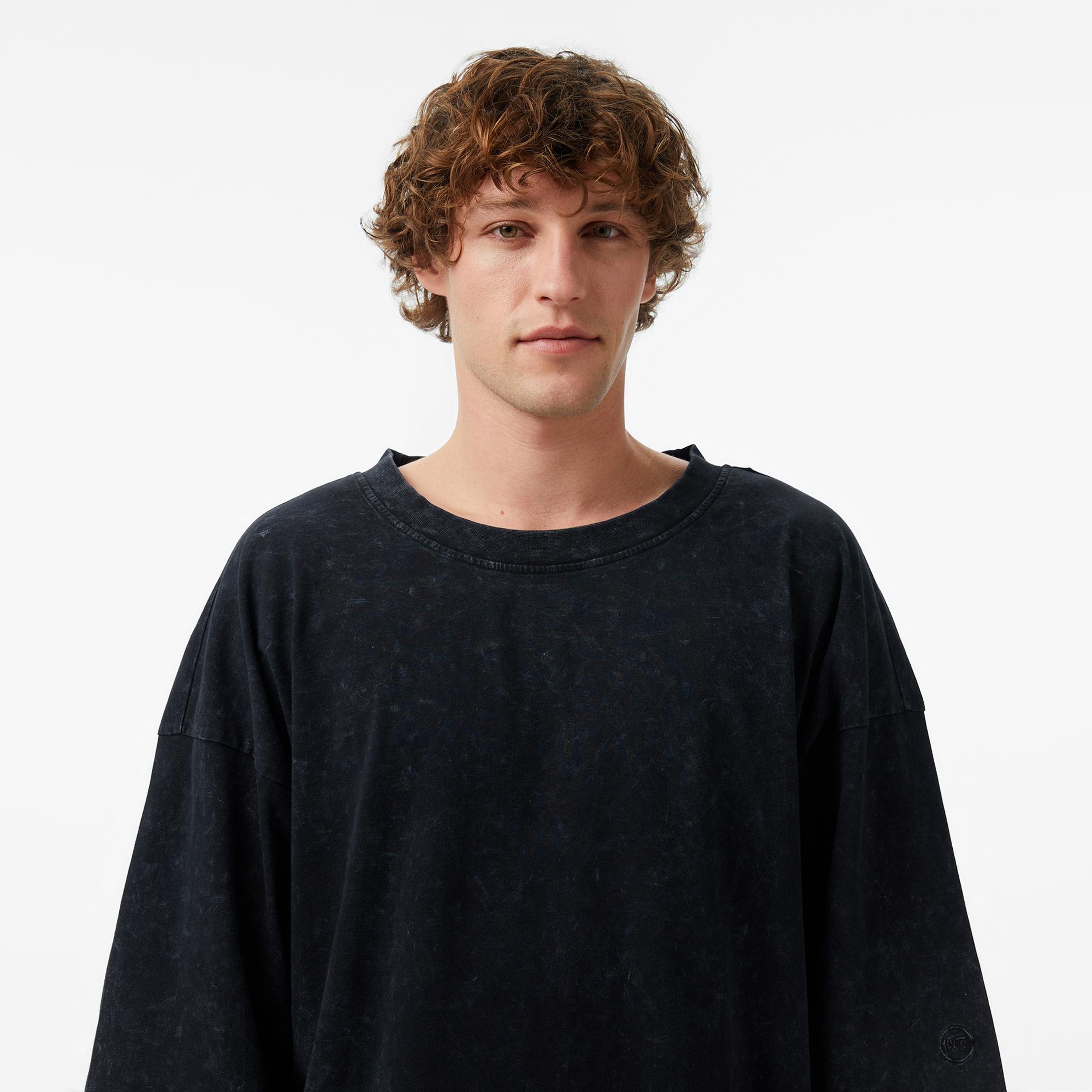 UNITED4 Oversize Fit Erkek Siyah T-Shirt