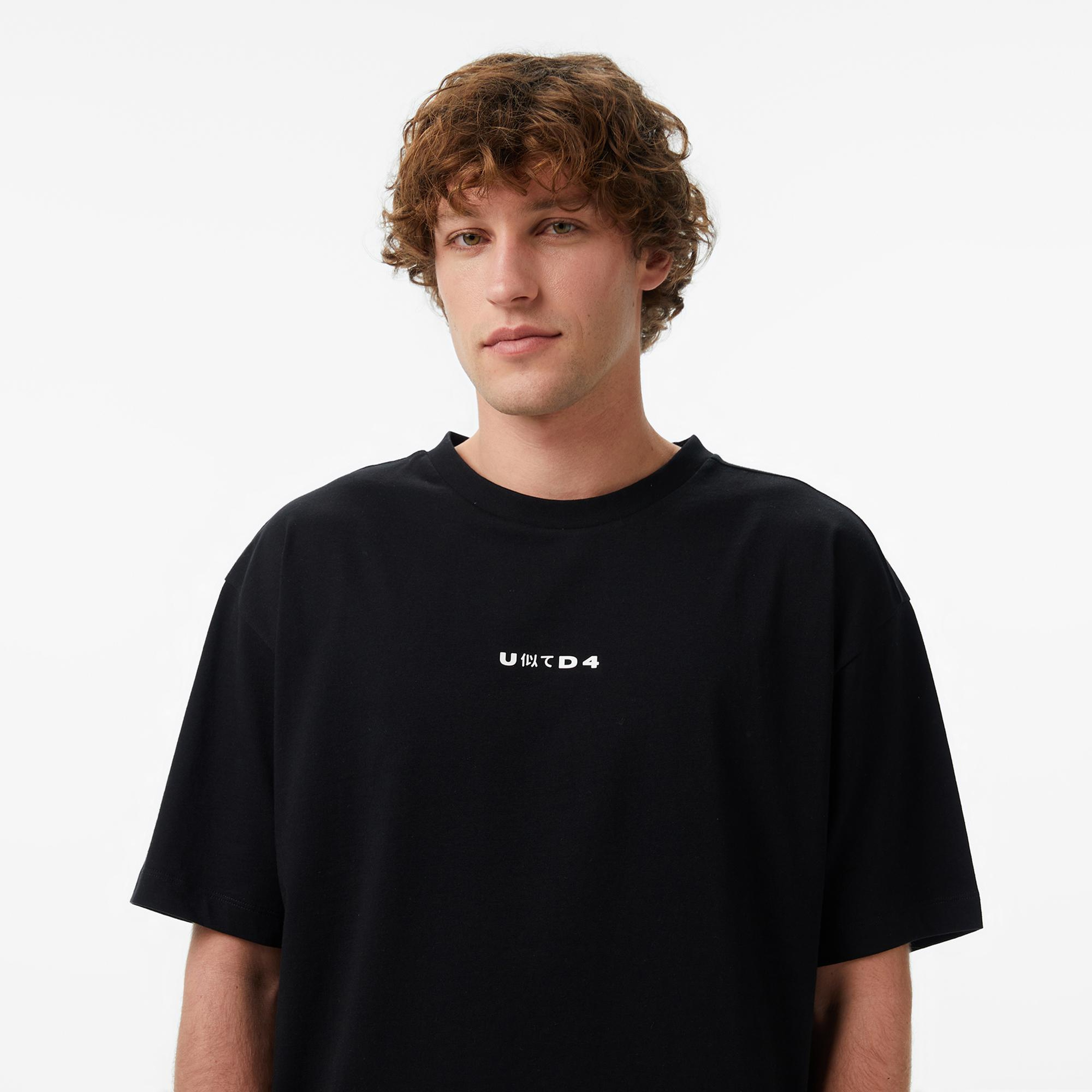 UNITED4 Regular Fit Erkek Siyah T-Shirt