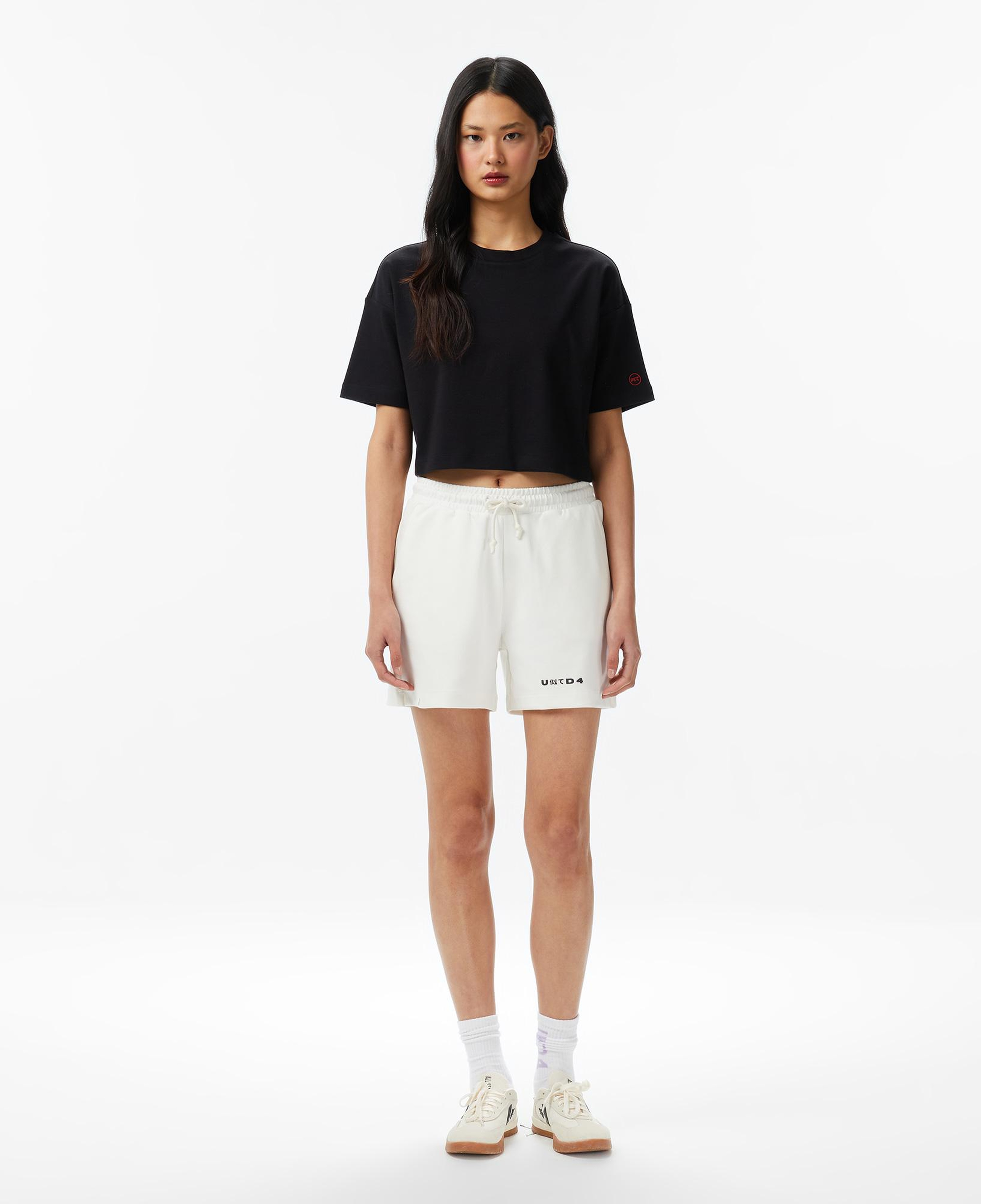 UNITED4 Regular Fit Kadın Siyah T-Shirt