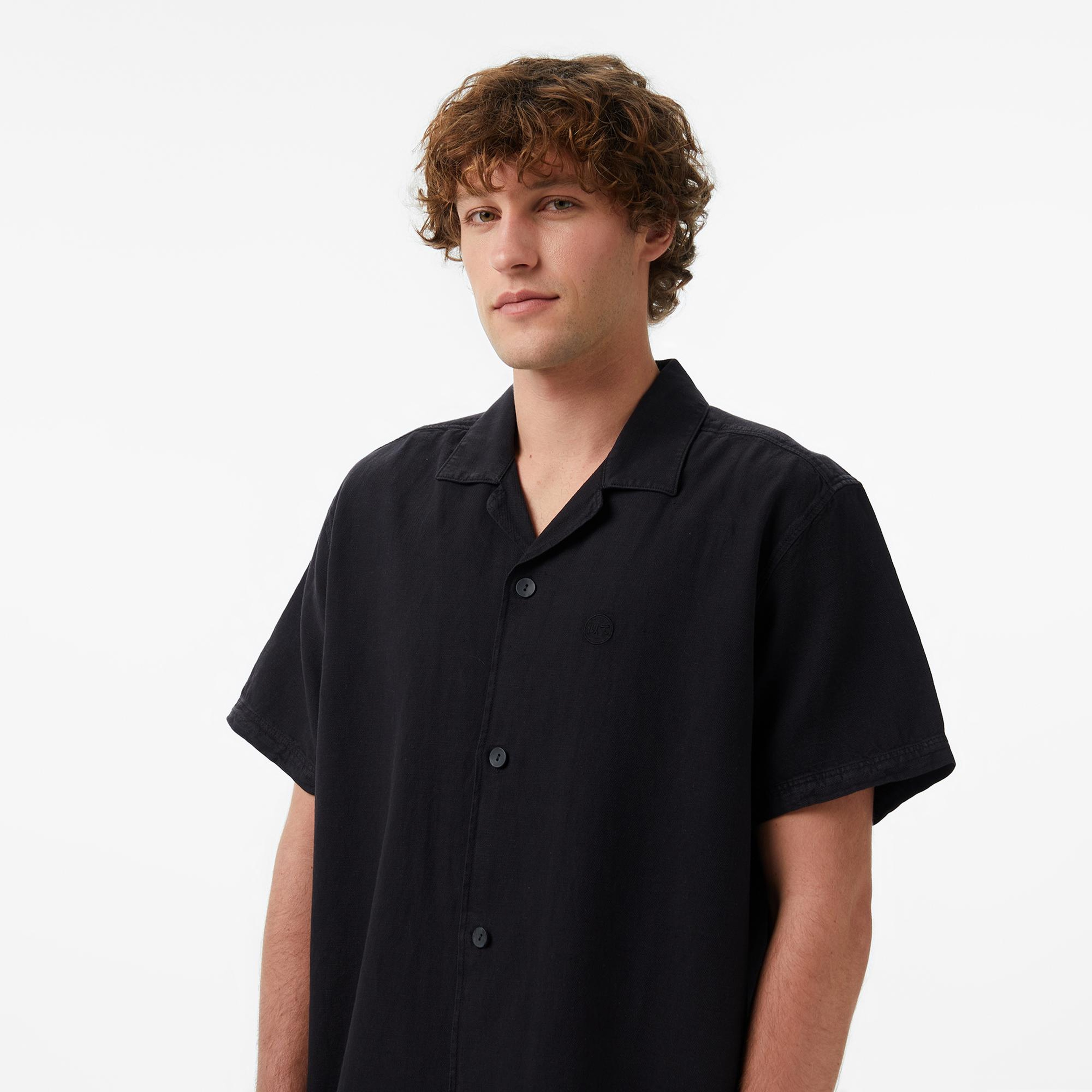 UNITED4 Comfort Fit Erkek Siyah Gömlek