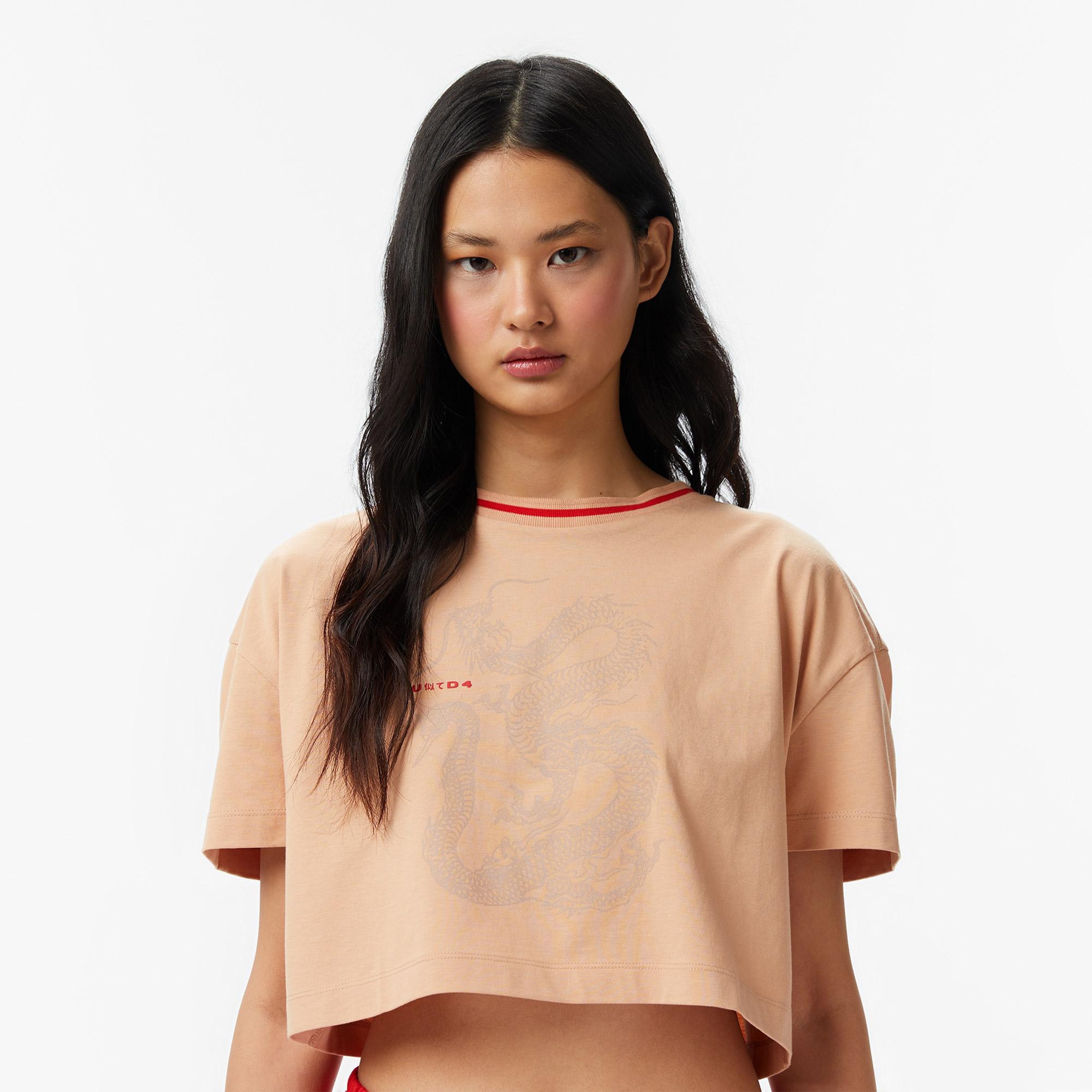 UNITED4 Regular Fit Kadın Pembe T-Shirt