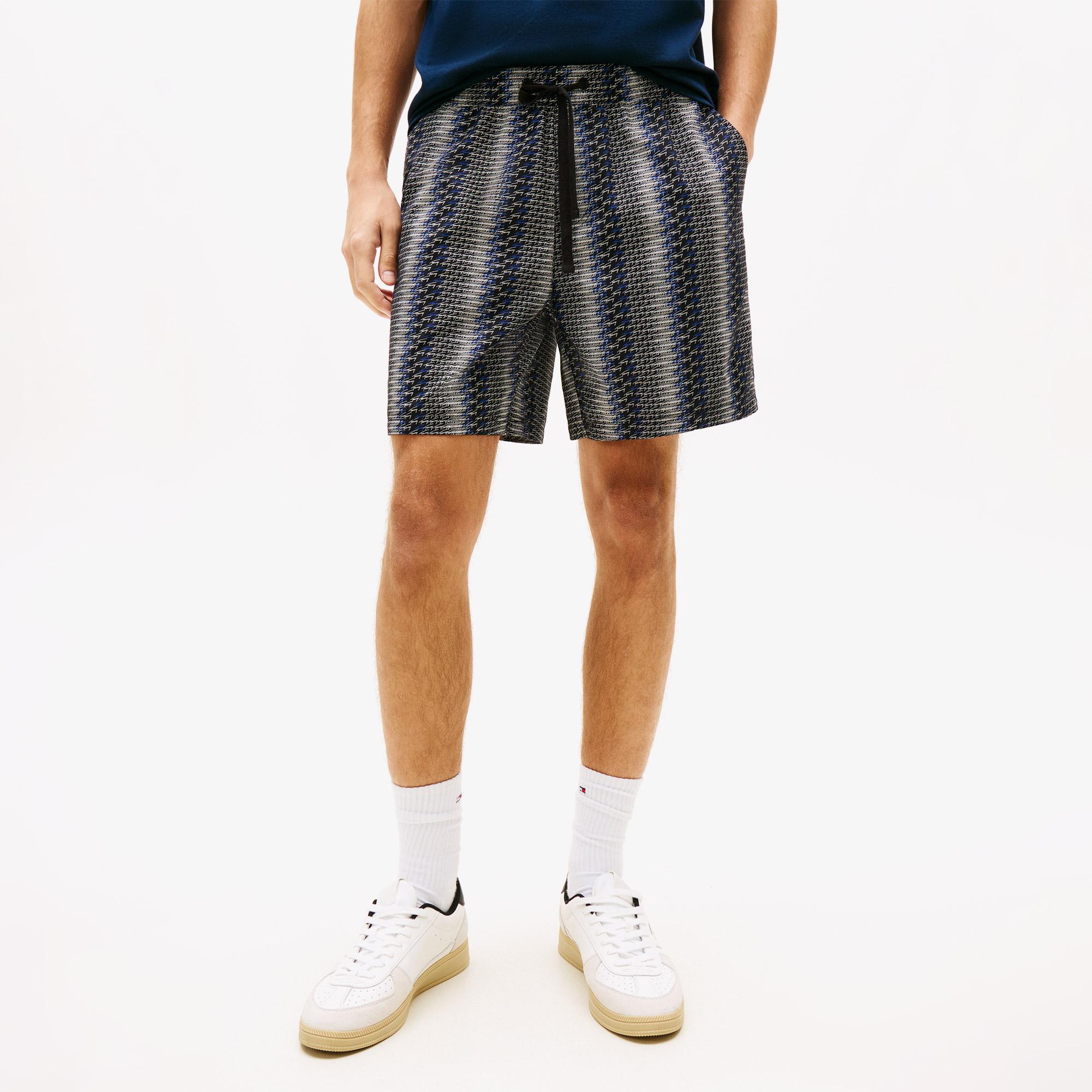 Tommy Hilfiger Aop Erkek Siyah Şort