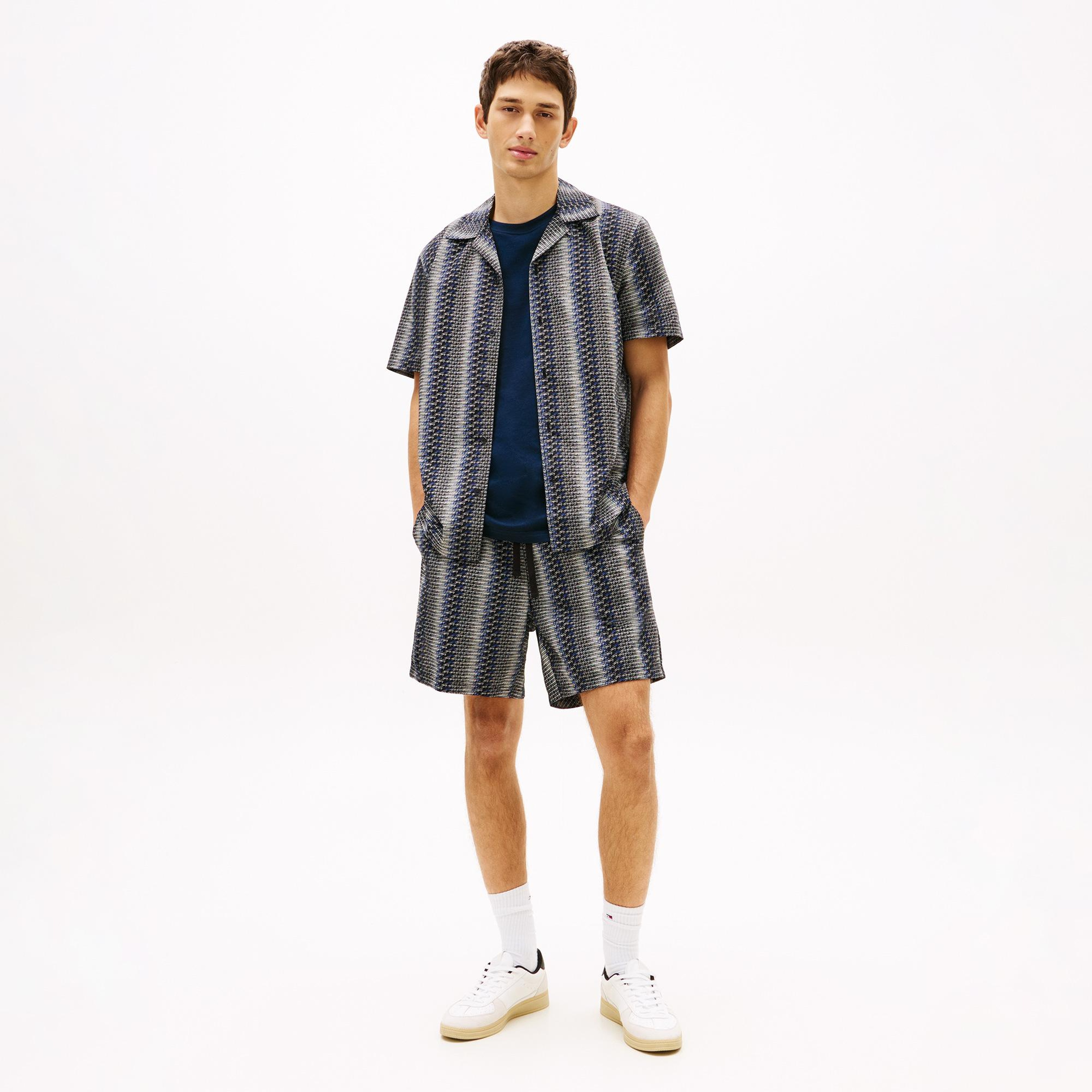 Tommy Hilfiger Aop Erkek Siyah Şort