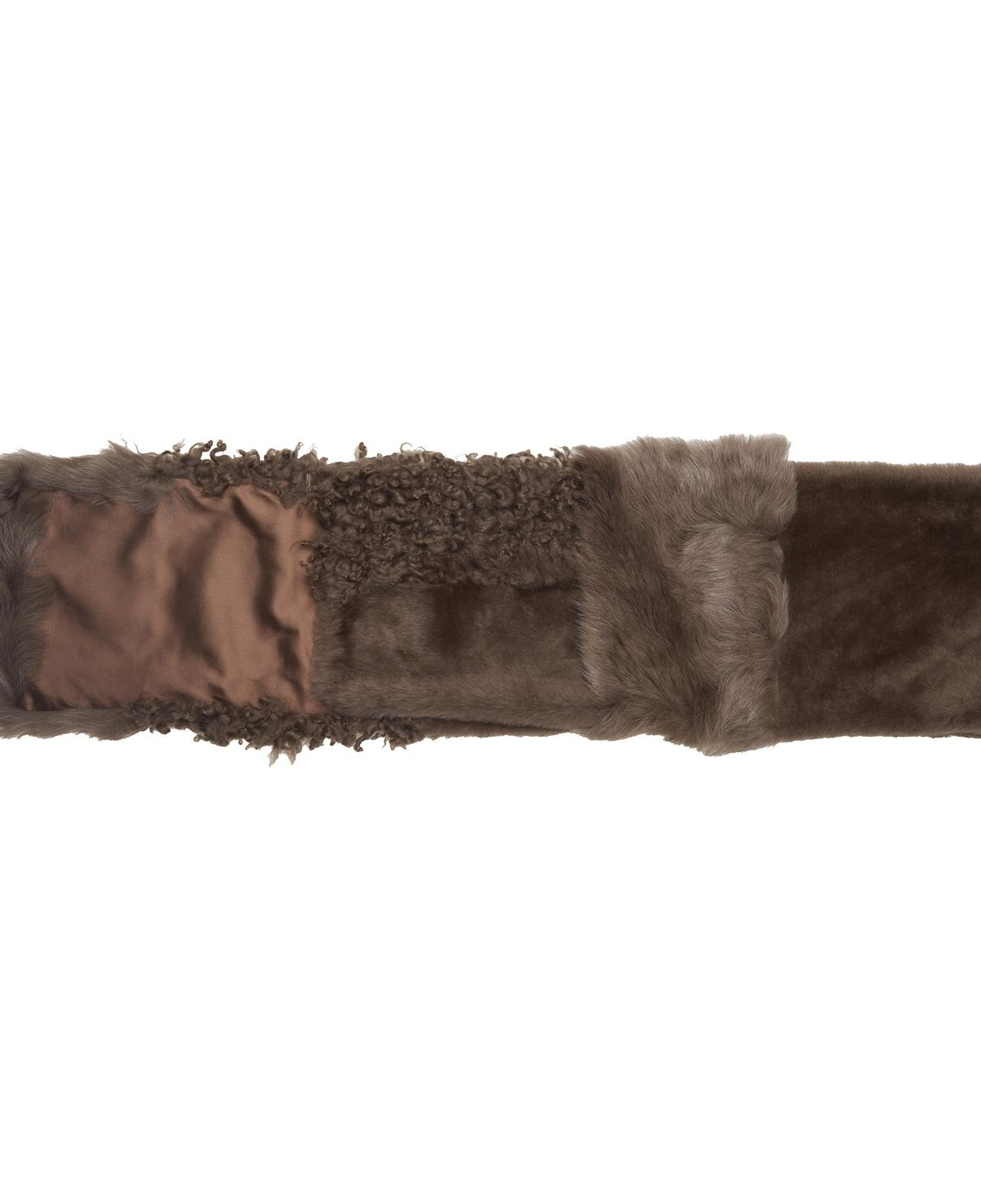 Miranna Kahve Kadın Kürk Şal Yaka