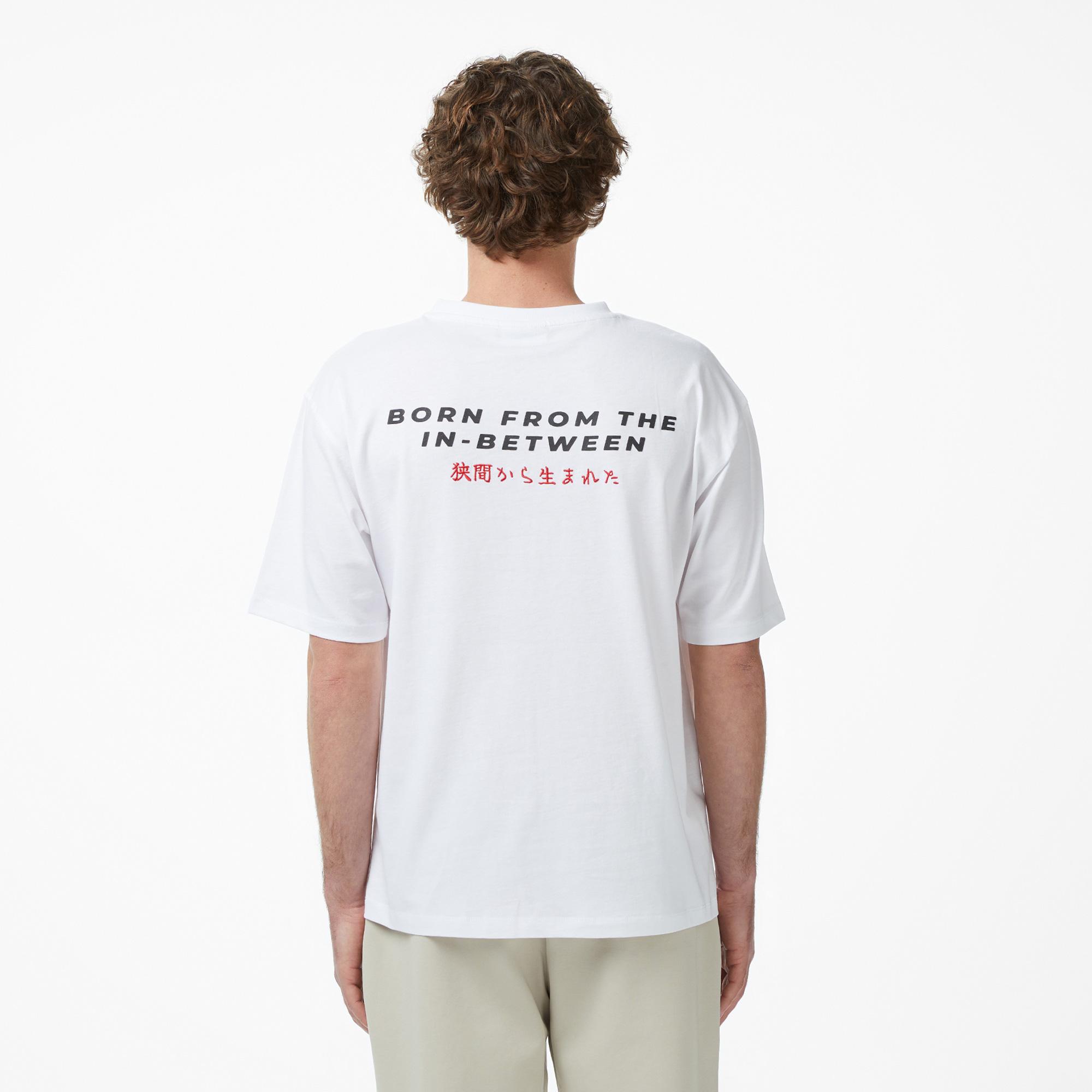 UNITED4 Regular Fit Erkek Beyaz T-Shirt