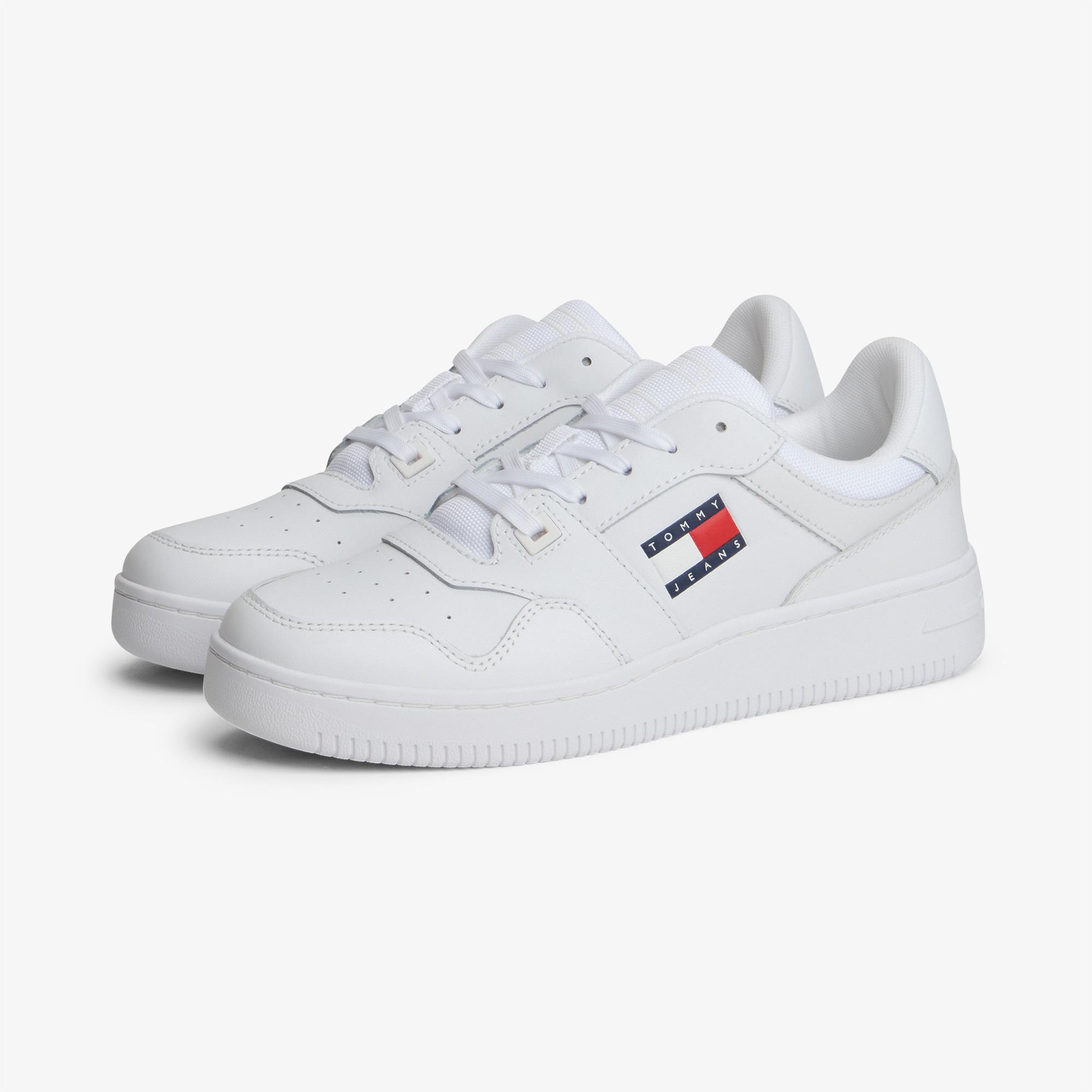 Tommy Hilfiger Retro Basket Kadın Beyaz Spor Ayakkabı