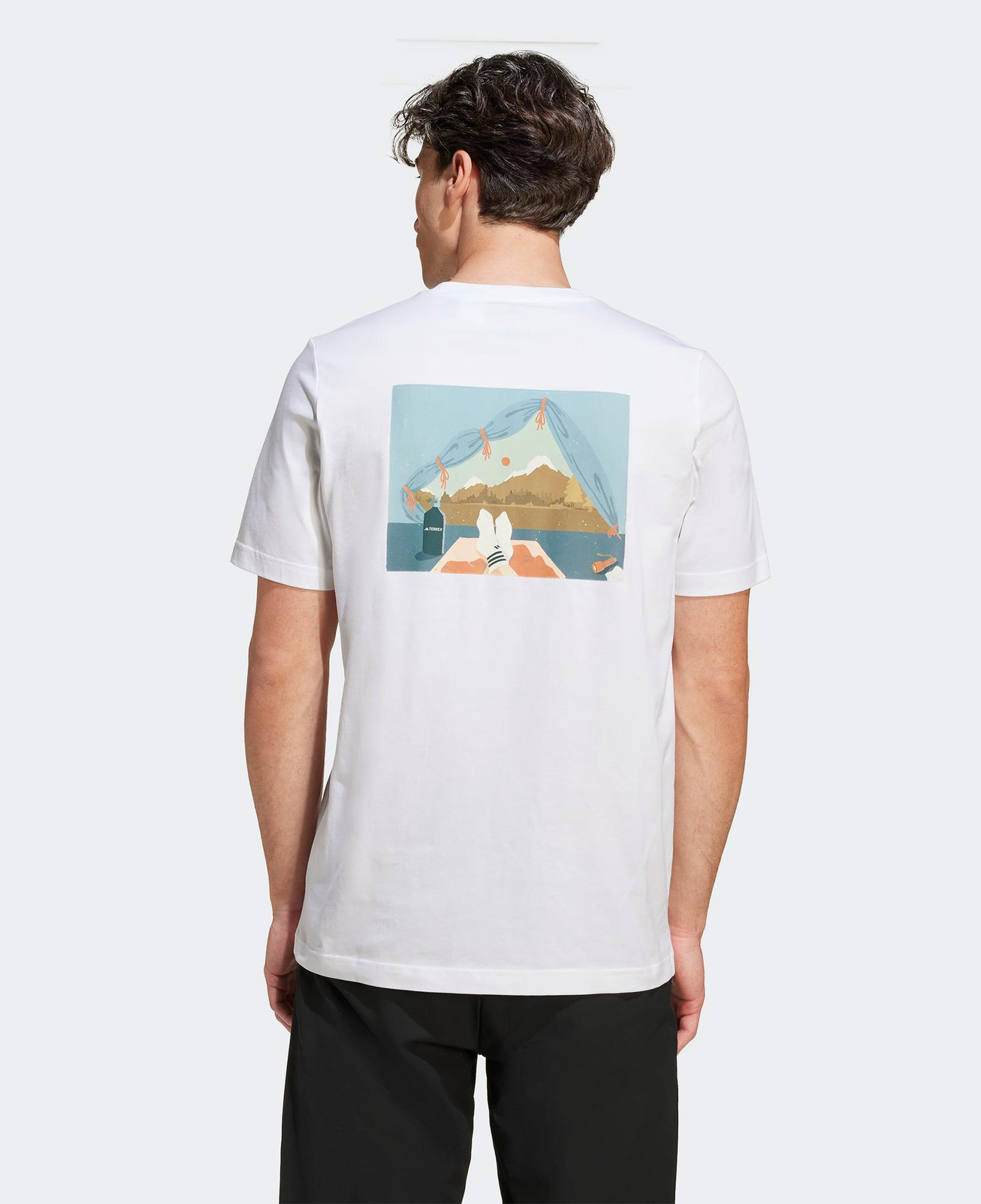 adidas Camp T Erkek Beyaz Yürüyüş T-Shirt