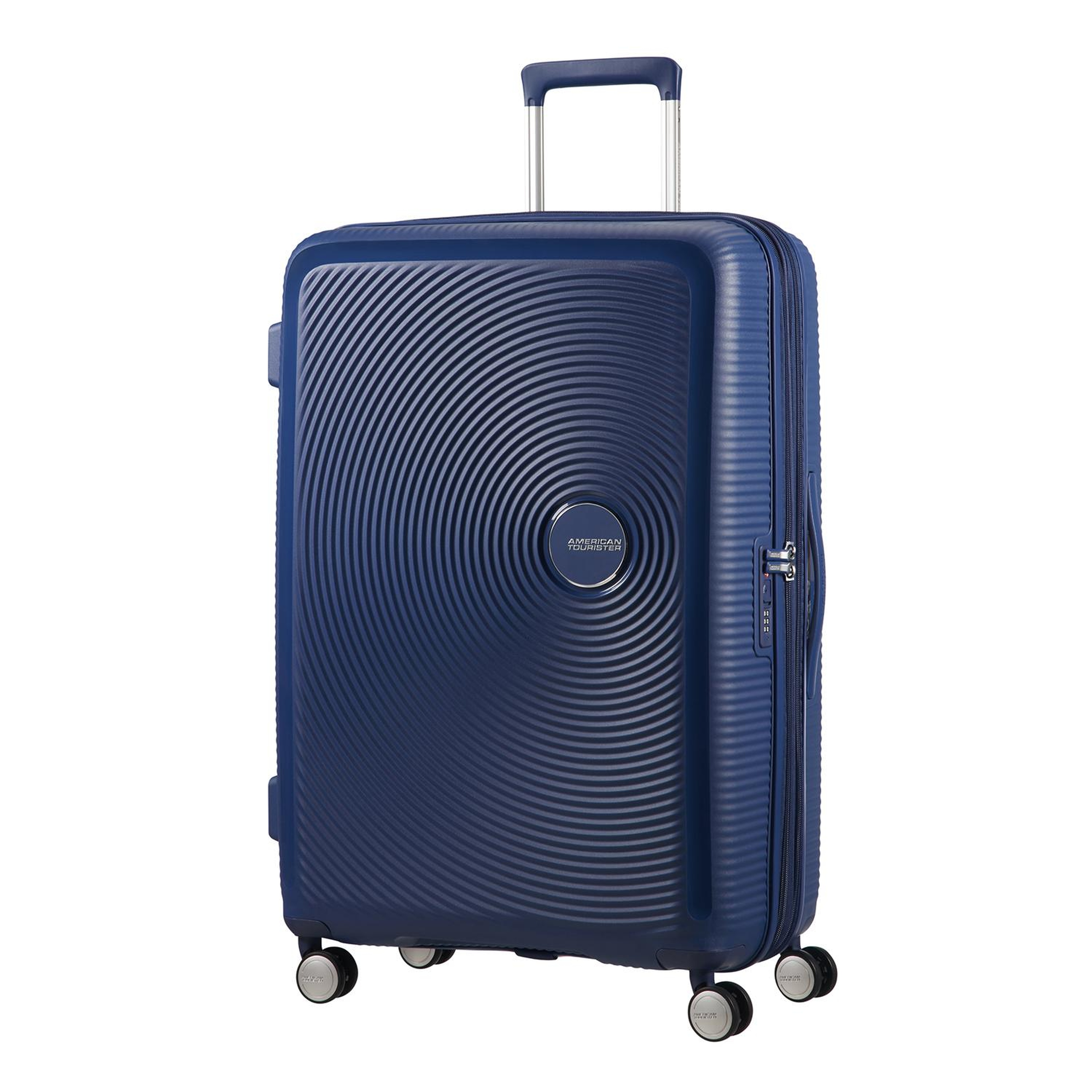 American Tourister Lacivert Soundbox - Körüklü 77 cm Büyük Sert Valiz
