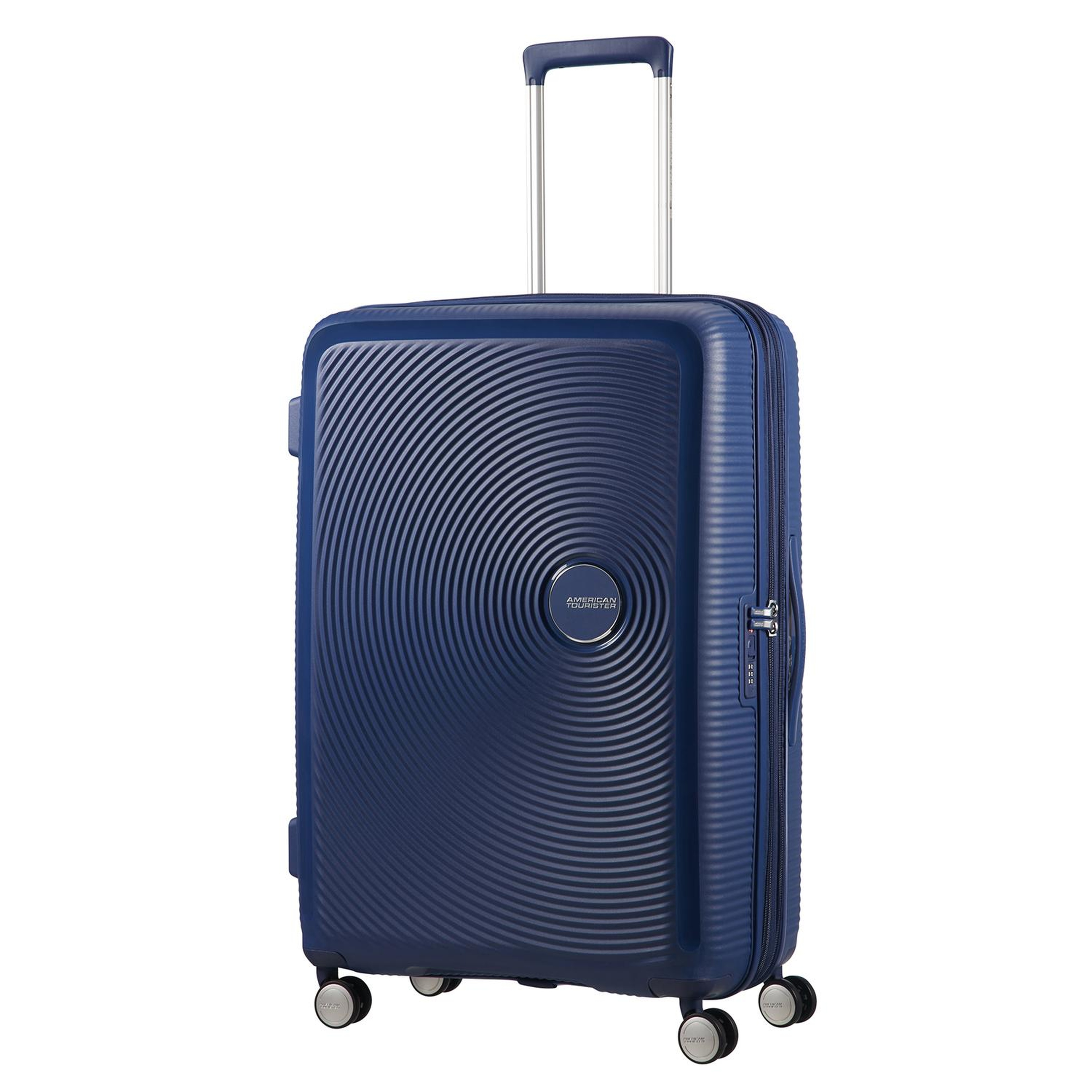 American Tourister Lacivert Soundbox - Körüklü 77 cm Büyük Sert Valiz