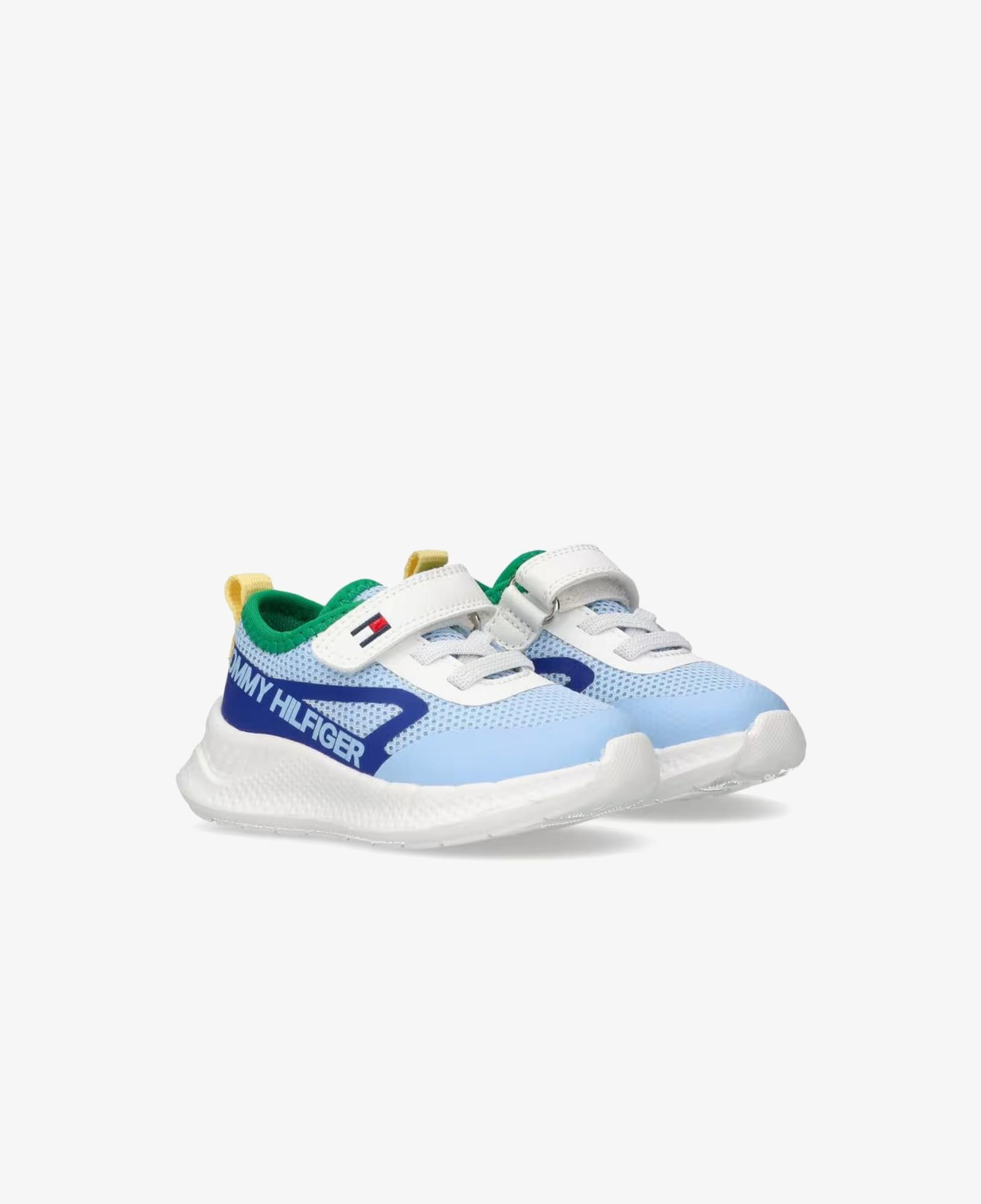 Tommy Hilfiger Lace Up Velcro Çocuk Mavi Spor Ayakkabı