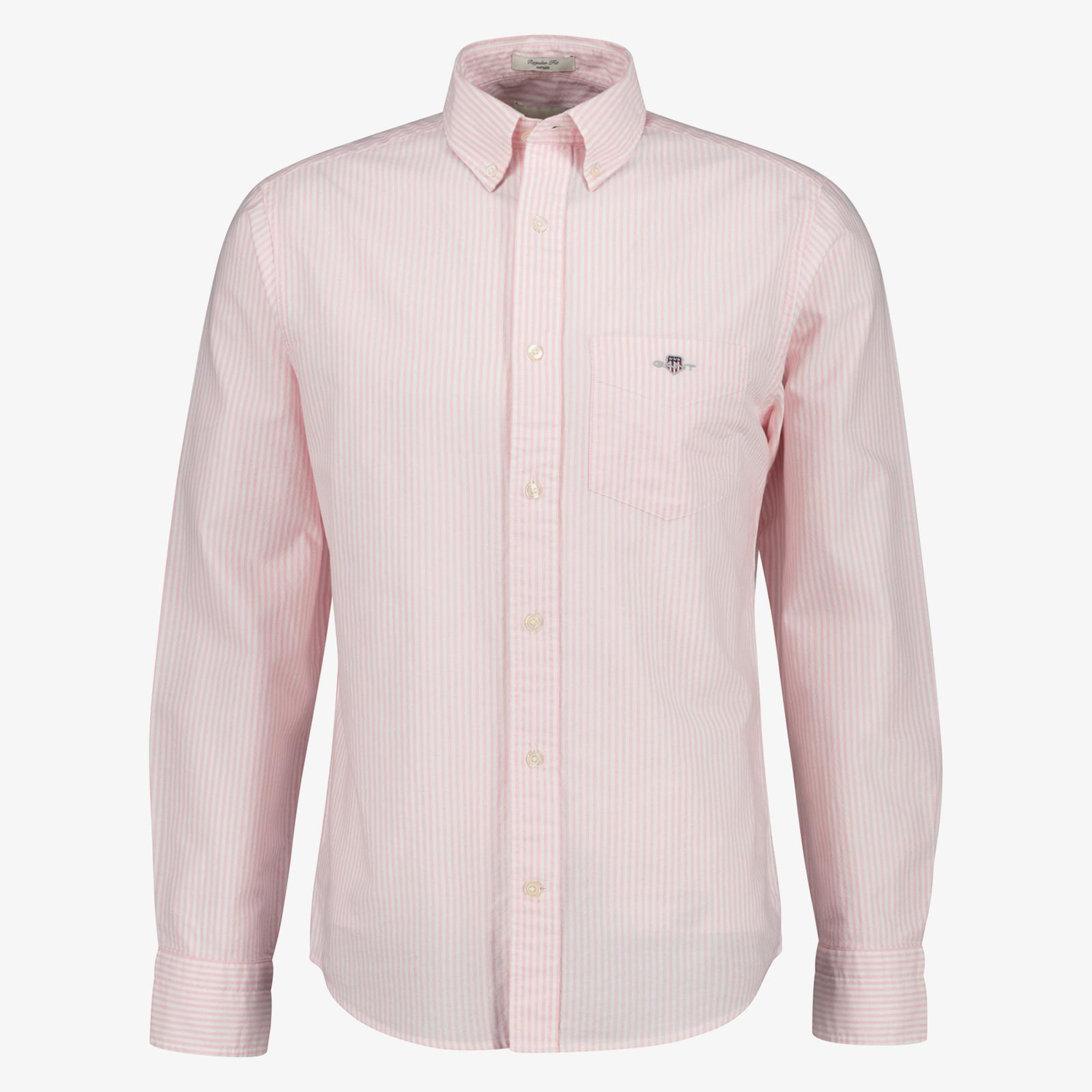 GANT Erkek Pembe Regular Fit Çizgili Logolu Gömlek