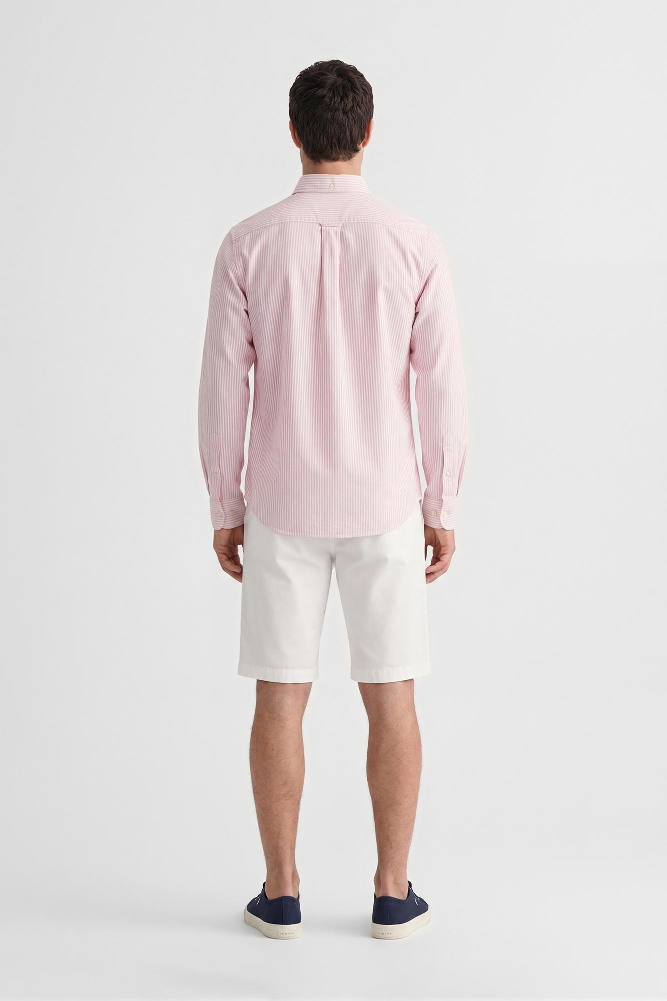 GANT Erkek Pembe Regular Fit Çizgili Logolu Gömlek