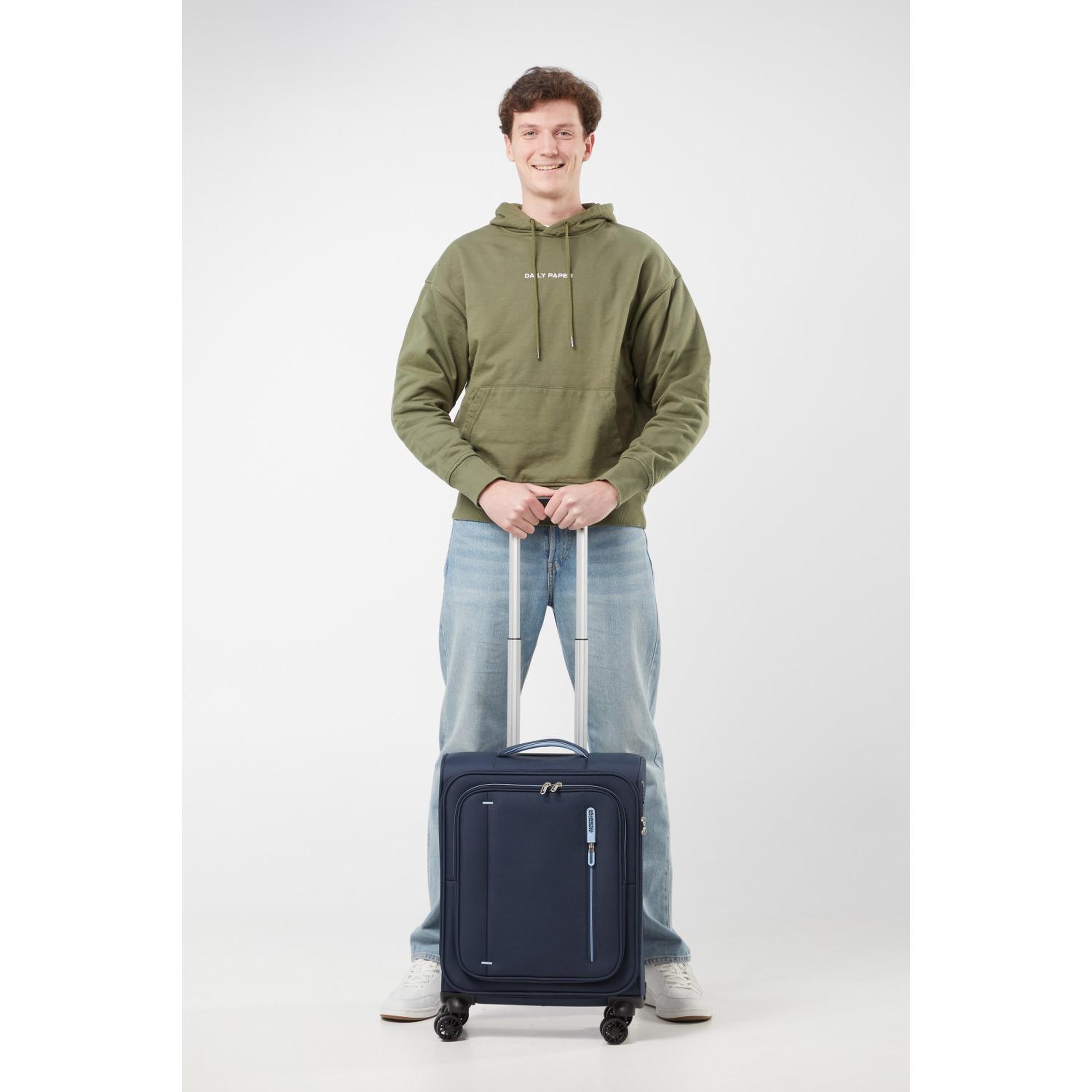 American Tourister Lacivert Cloudrider 4 Tekerlekli Kabin Boy Valiz 55 cm