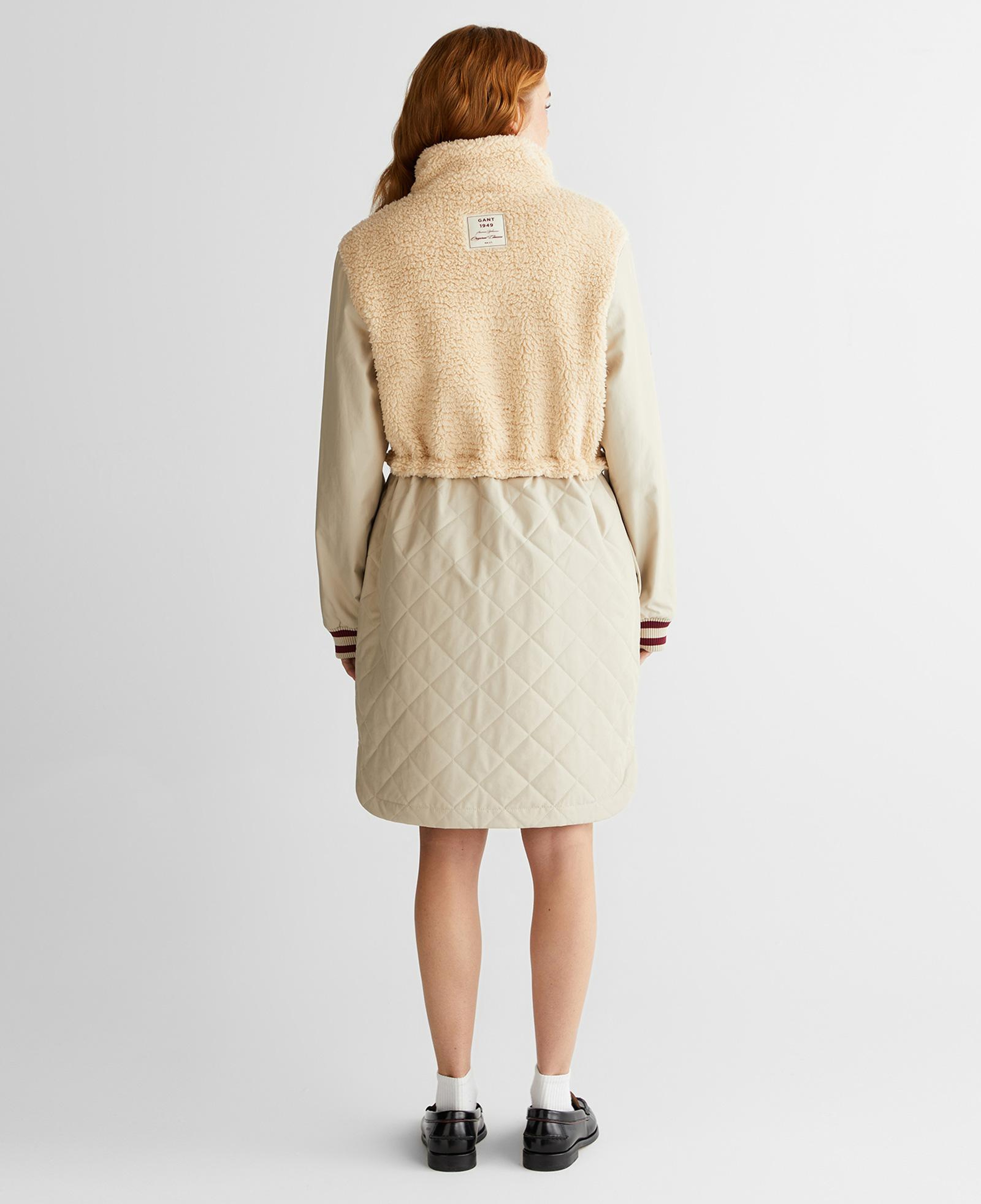 GANT Kadın Krem Polar Detaylı Kapitone İnce Mont