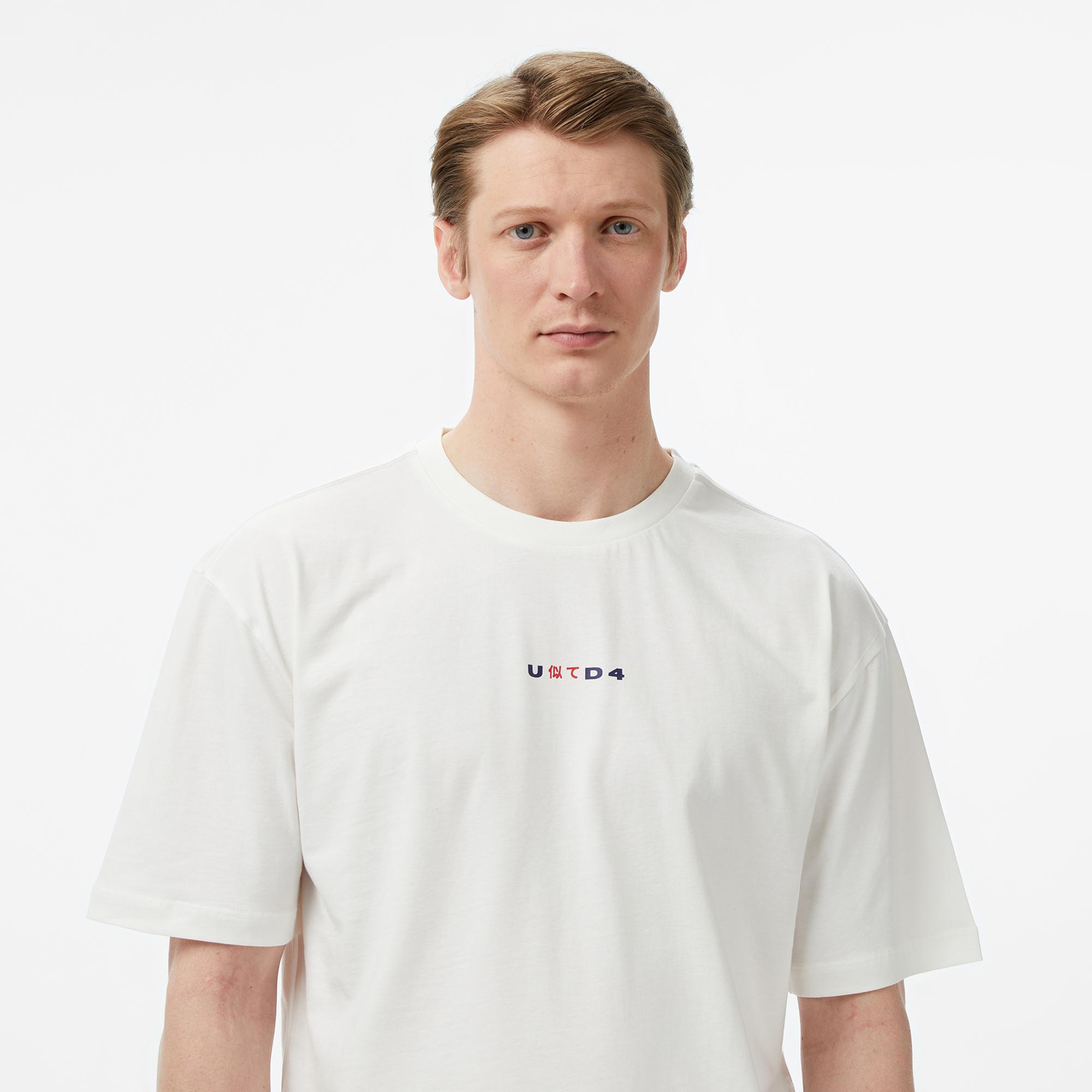 UNITED4 Regular Fit Erkek Bej T-Shirt