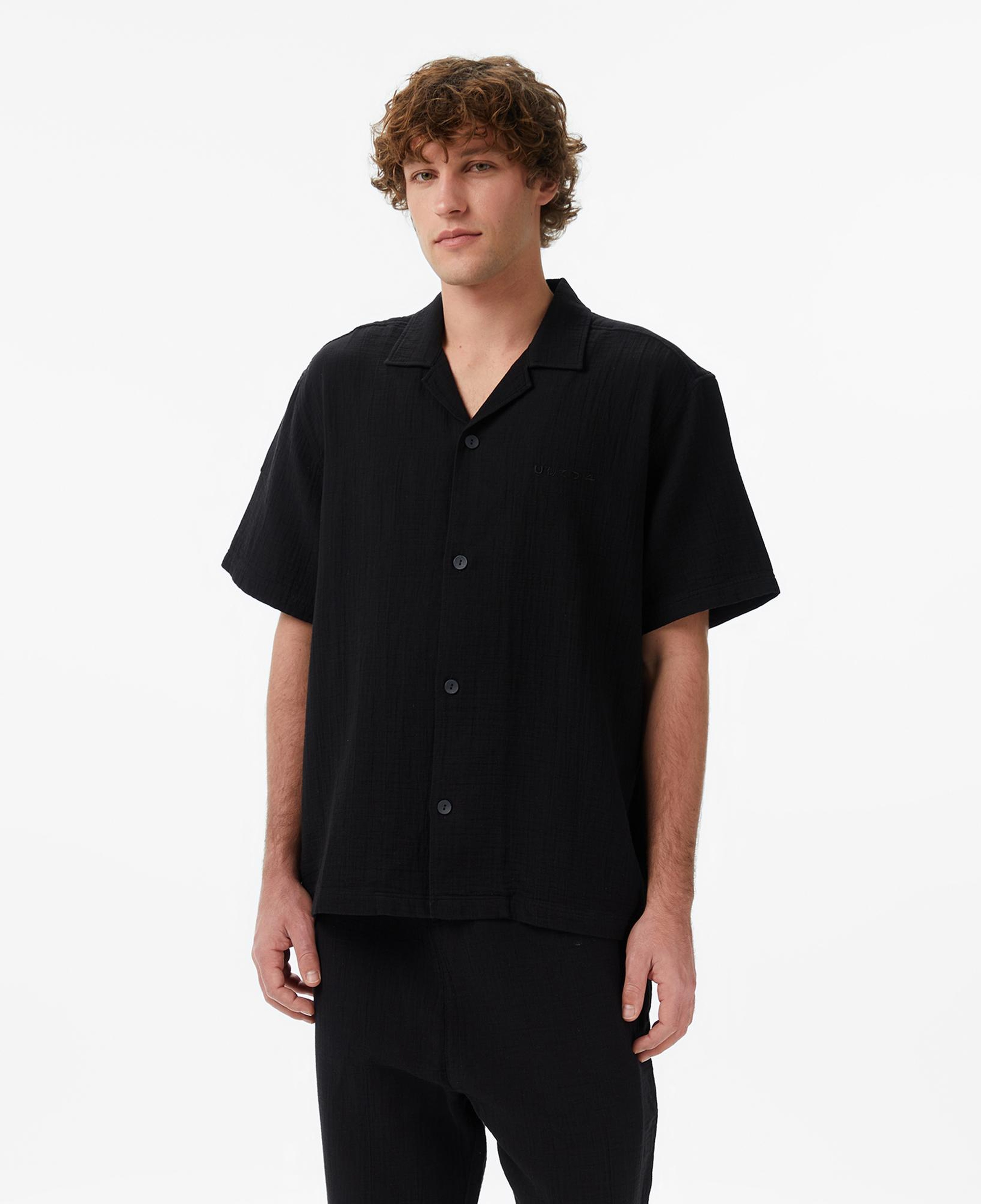 UNITED4 Comfort Fit Erkek Siyah Gömlek