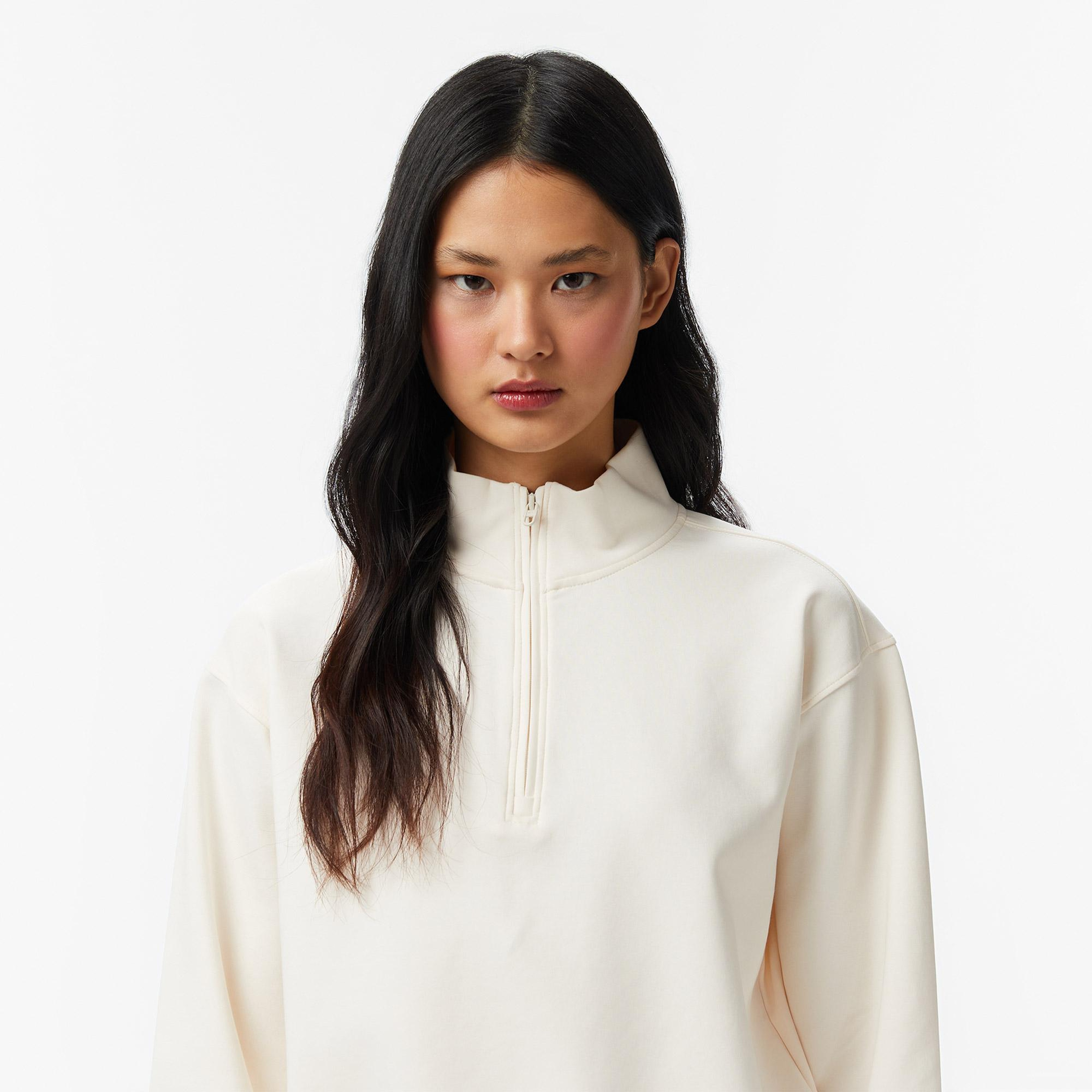 UNITED4 Regular Fit Kadın Bej Sweatshirt