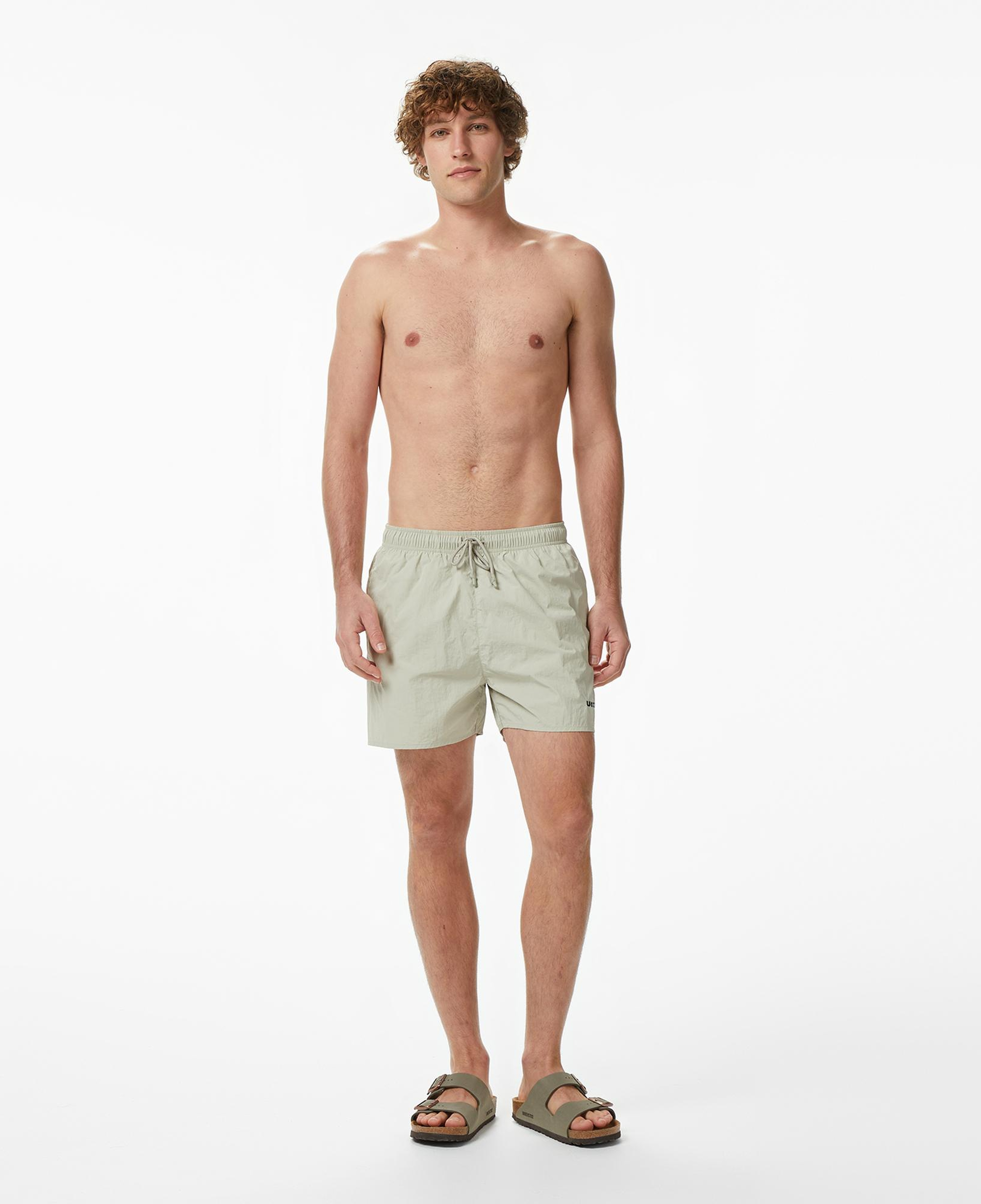 UNITED4 Comfort Fit Erkek Krem Deniz Şortu