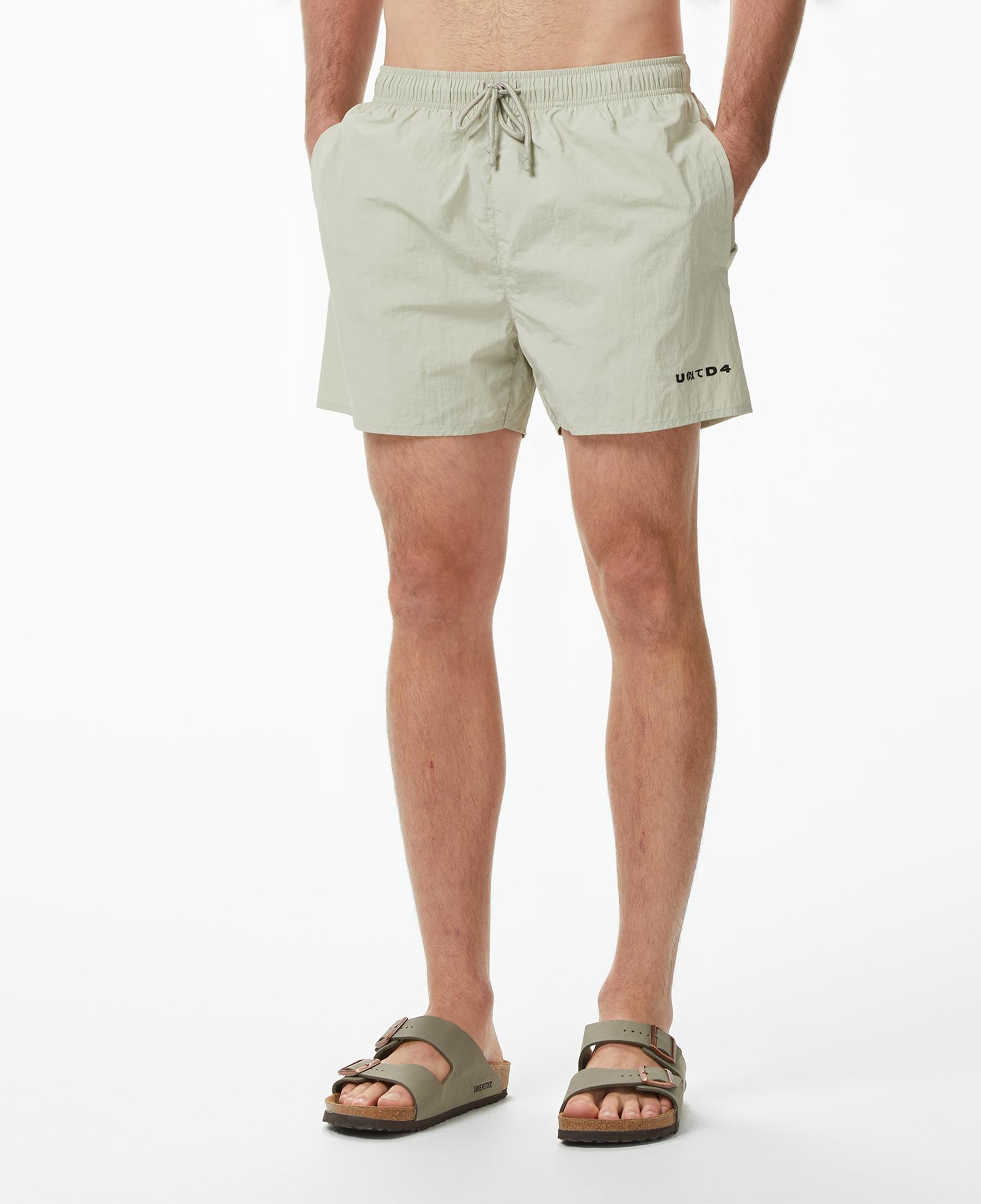 UNITED4 Comfort Fit Erkek Krem Deniz Şortu